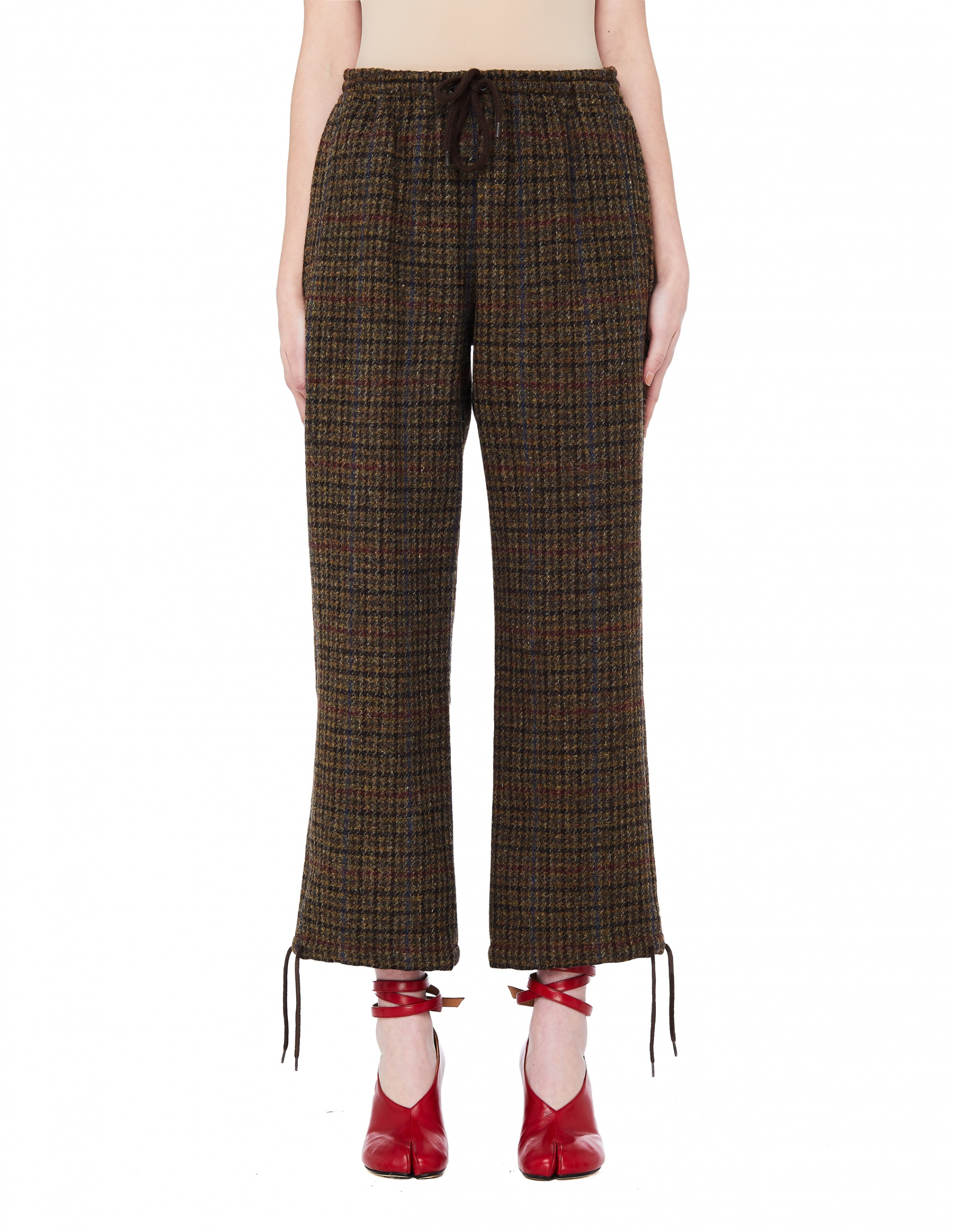 Undercover Брюки из шерстяного твида в клетку