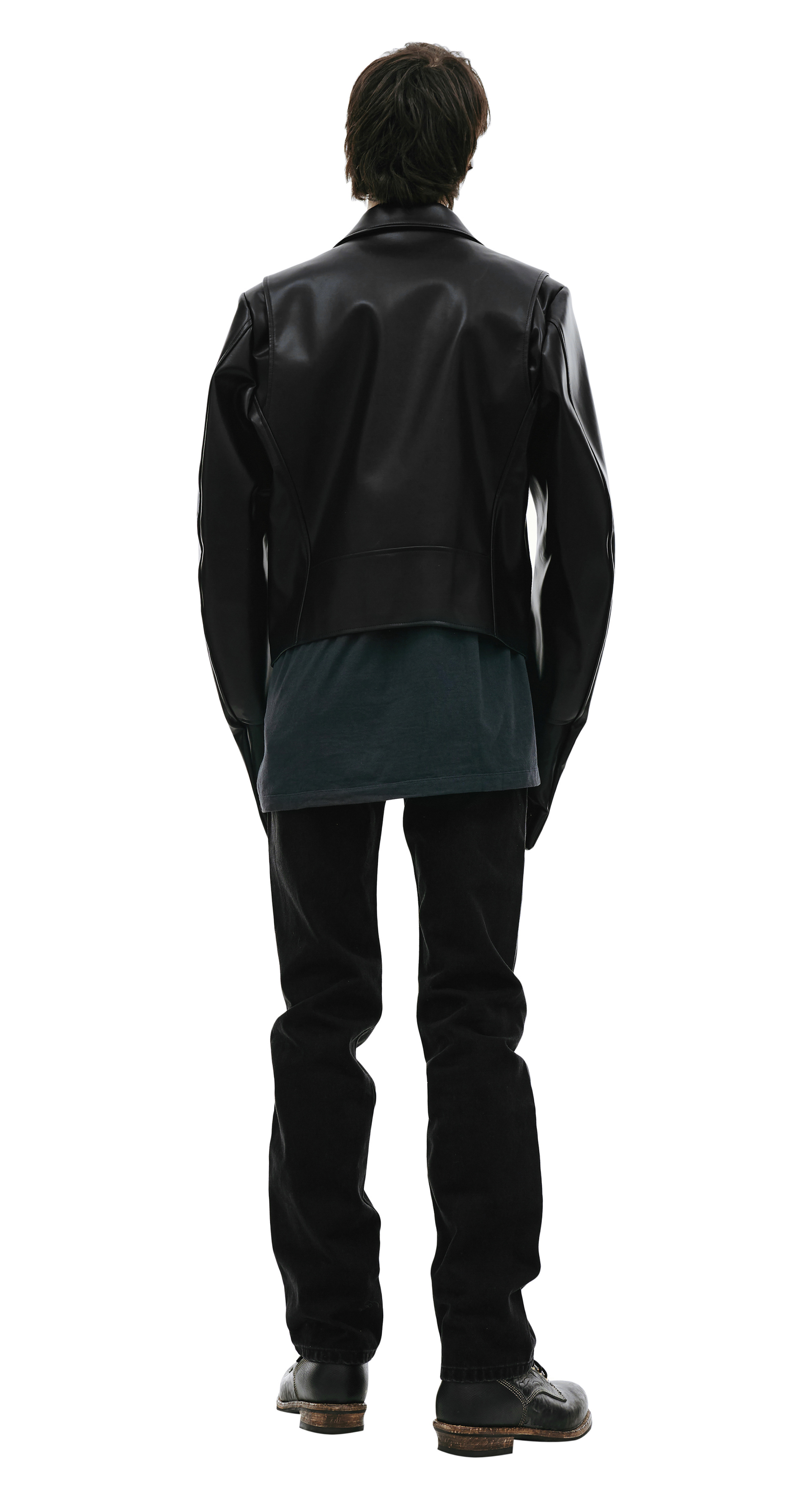 Doublet Куртка с рукавами-перчатками из искусственной кожи