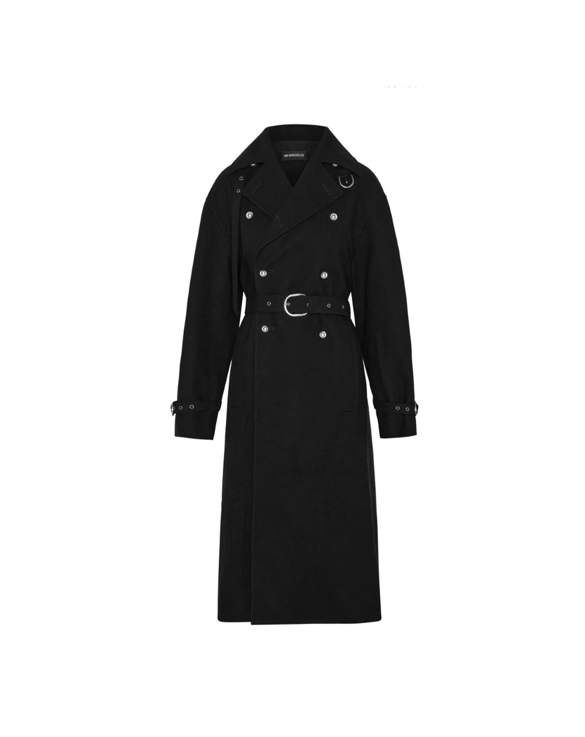 Ann Demeulemeester Шерстяное пальто с прорезными карманами