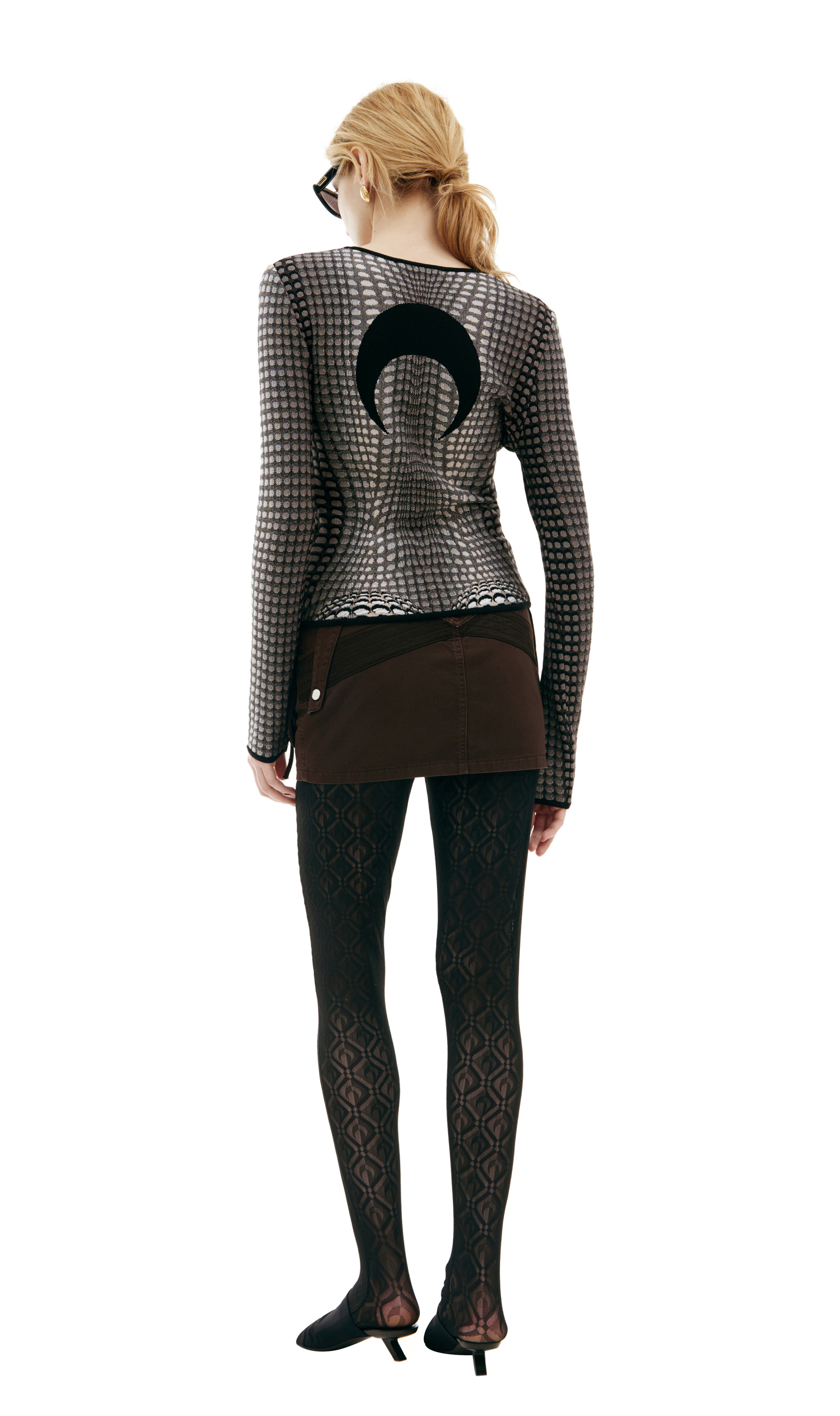 MARINE SERRE Свитер с монопринтом