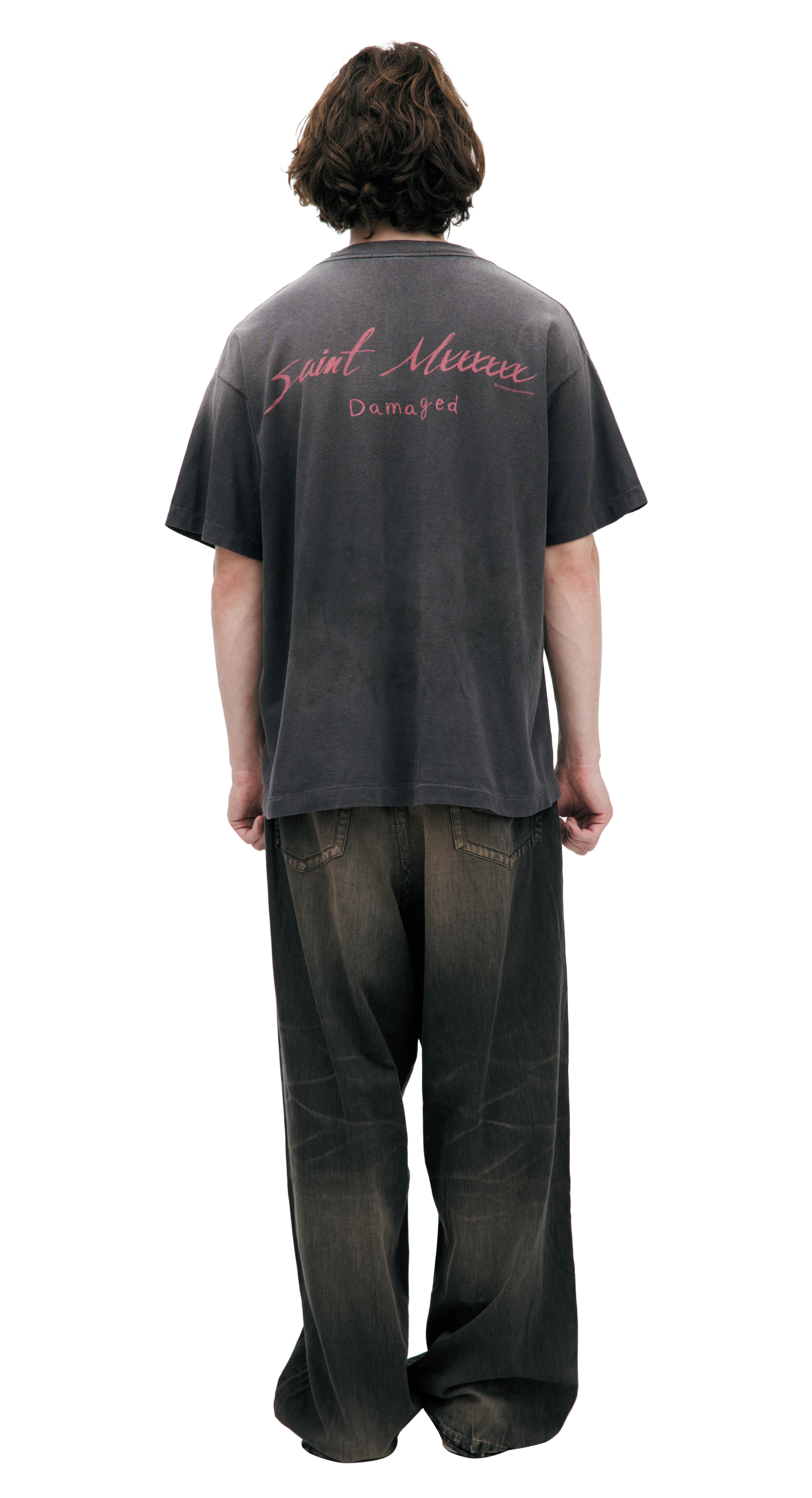 Saint Mxxxxxx Хлопковая футболка с принтом