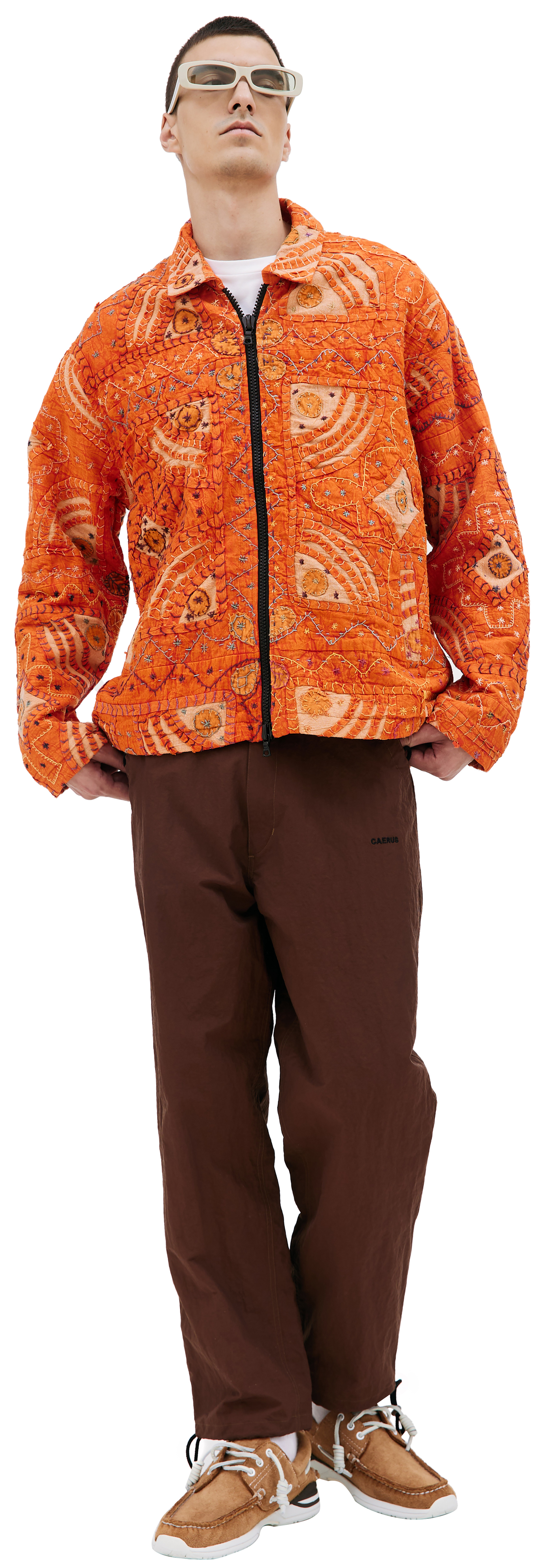 KARU RESEARCH Стеганая куртка с ручной вышивкой