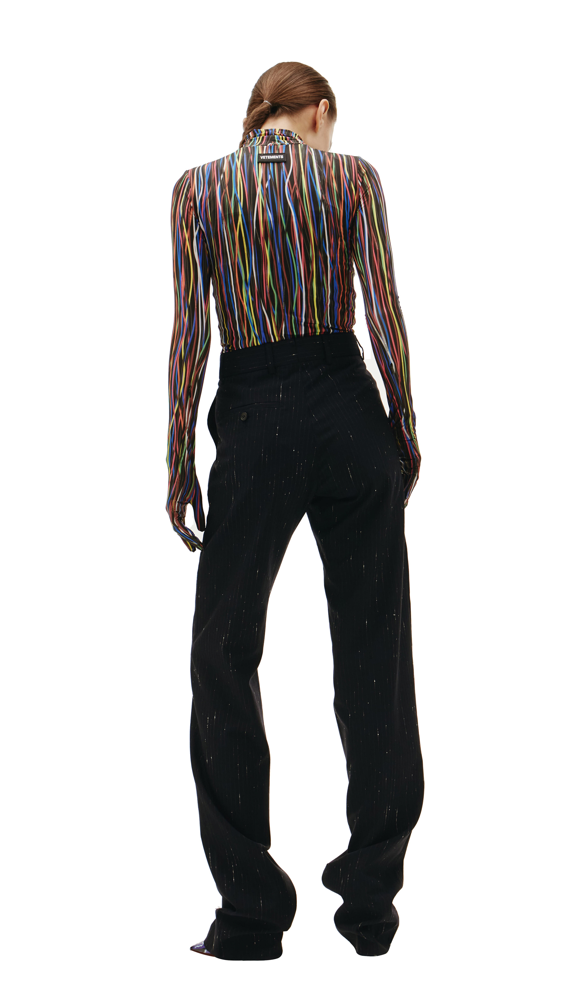 VETEMENTS Брюки с высокой посадкой в полоску