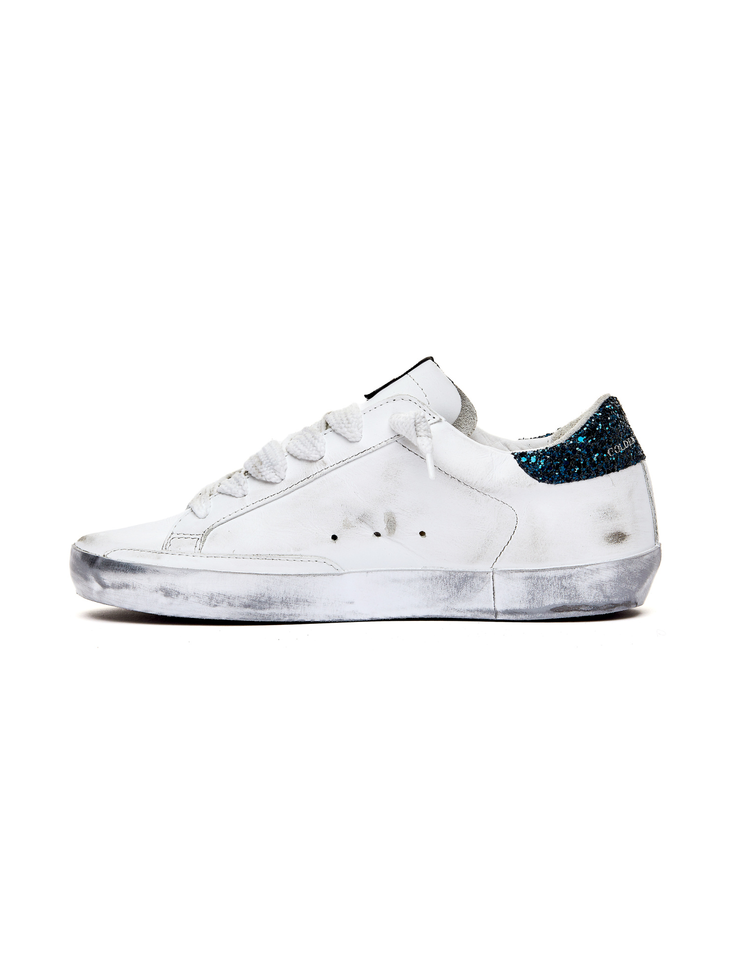 Golden Goose Кожаные кеды Superstar с блестками