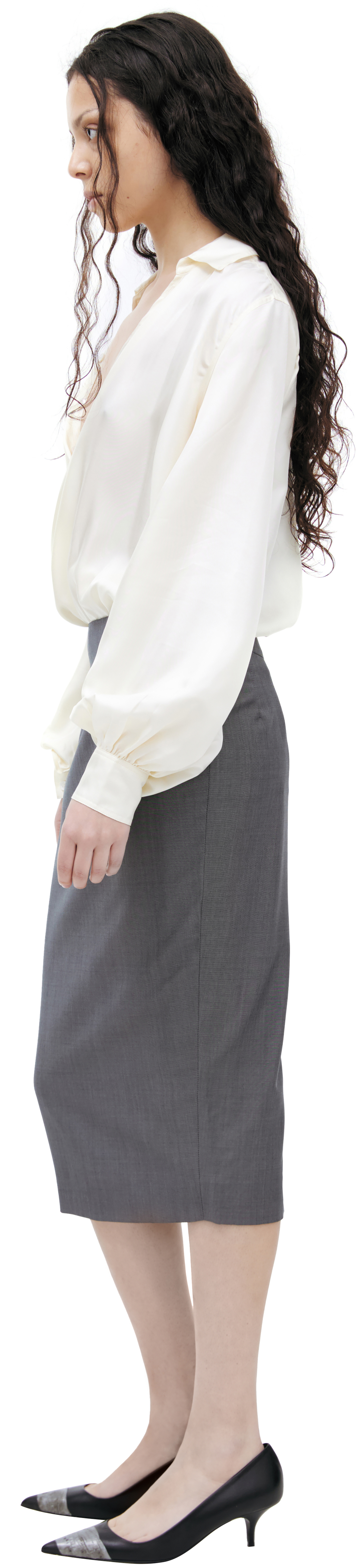 Enfants Riches Déprimés Серая юбка из шерсти