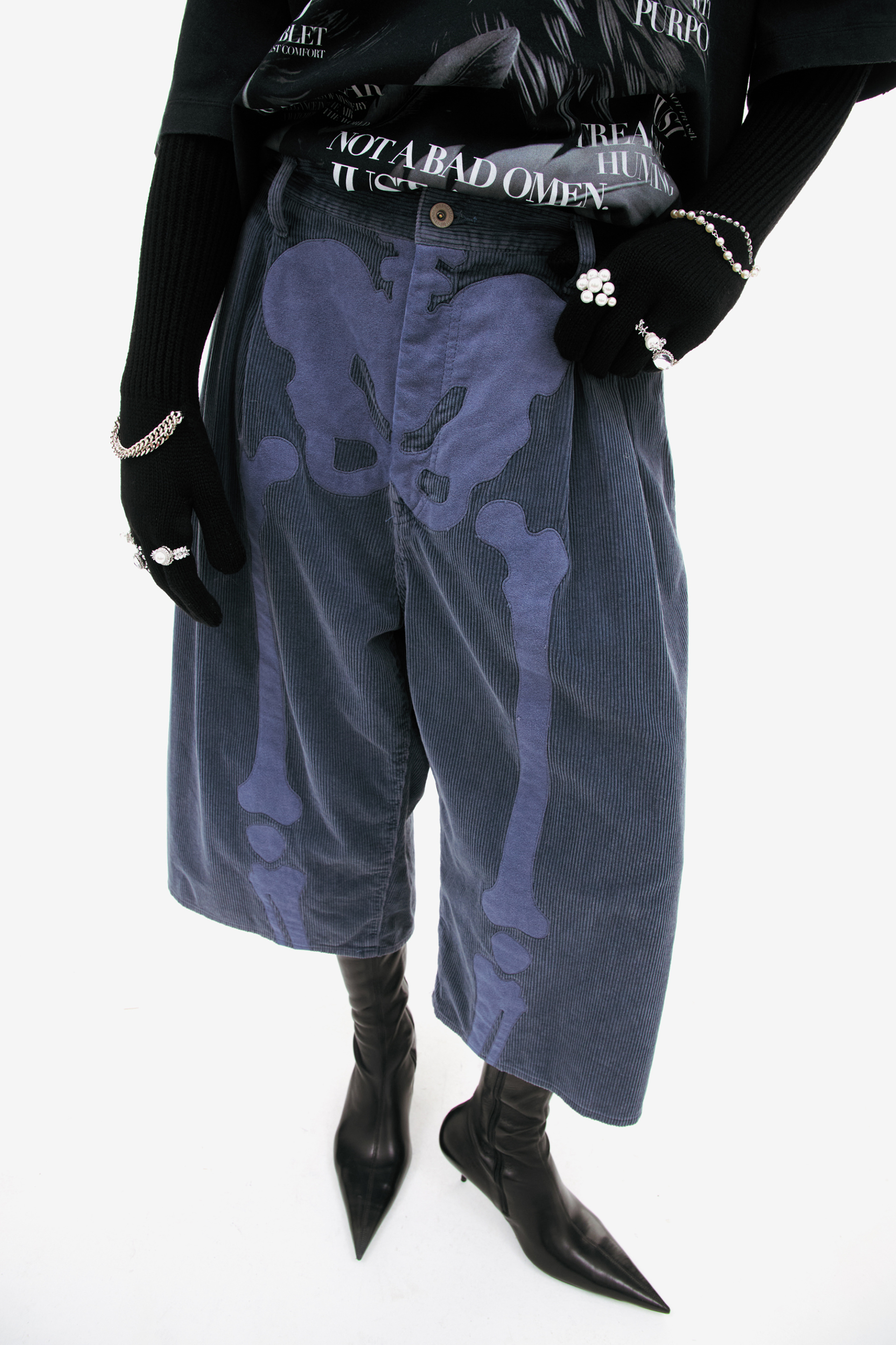 Doublet Укороченные брюки с принтом