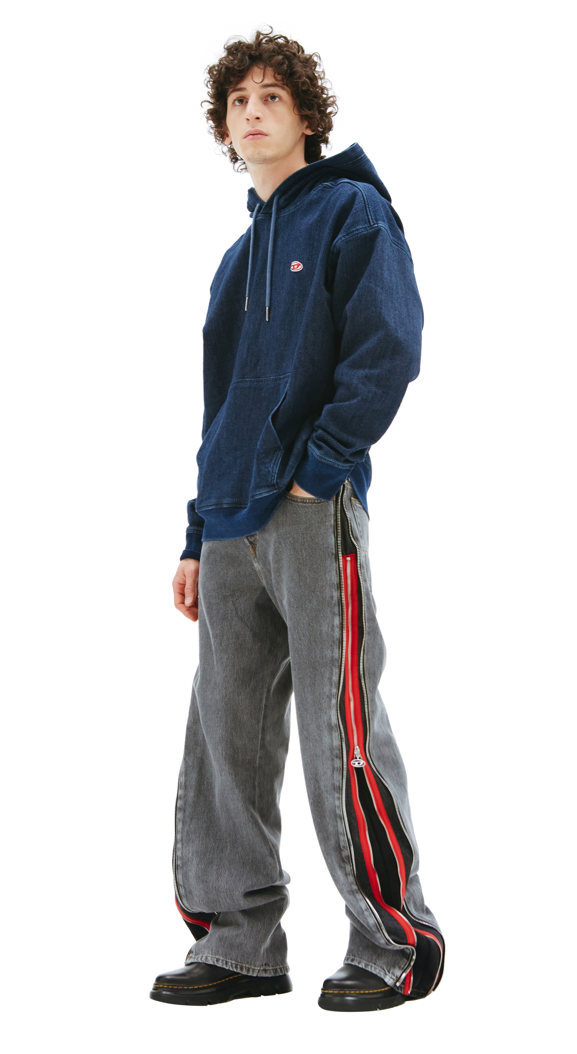 Diesel Джинсовое худи D-UM-RIB