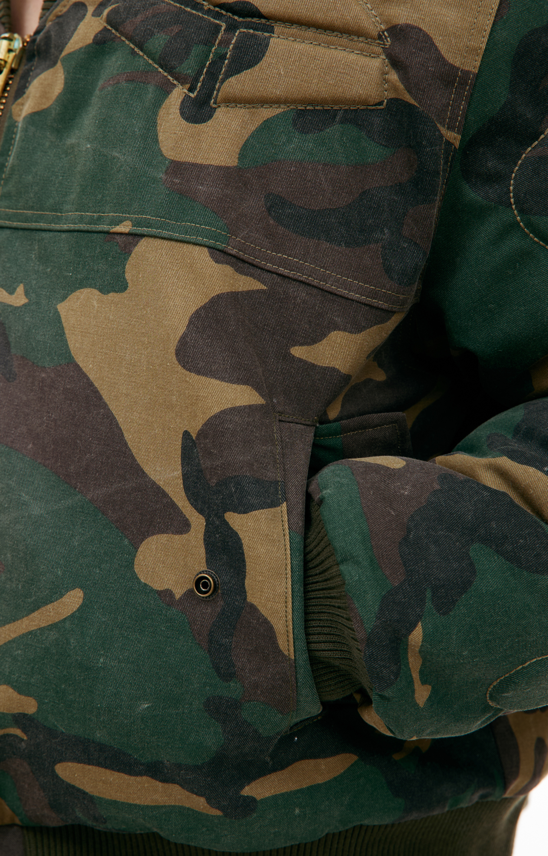 Satoshi Nakamoto Хаки бомбер с элементами мотозащиты