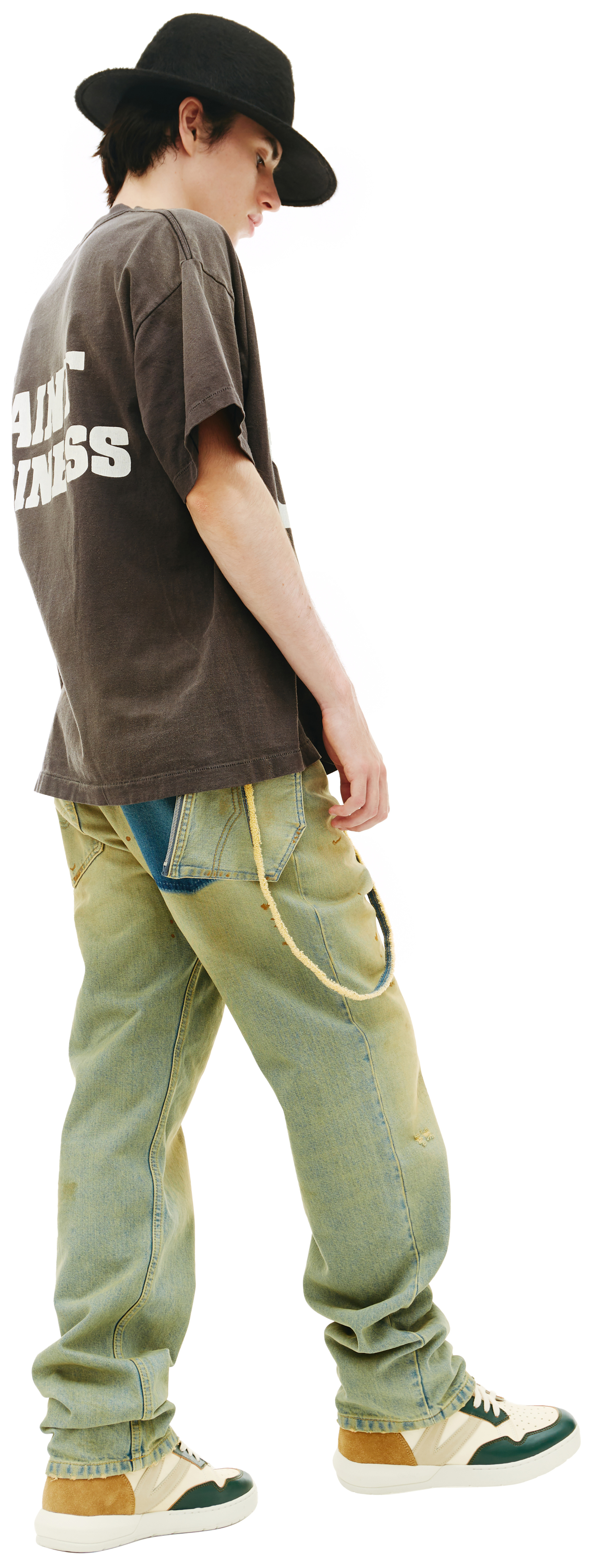 Saint Michael Выцветшая футболка с принтом SNT