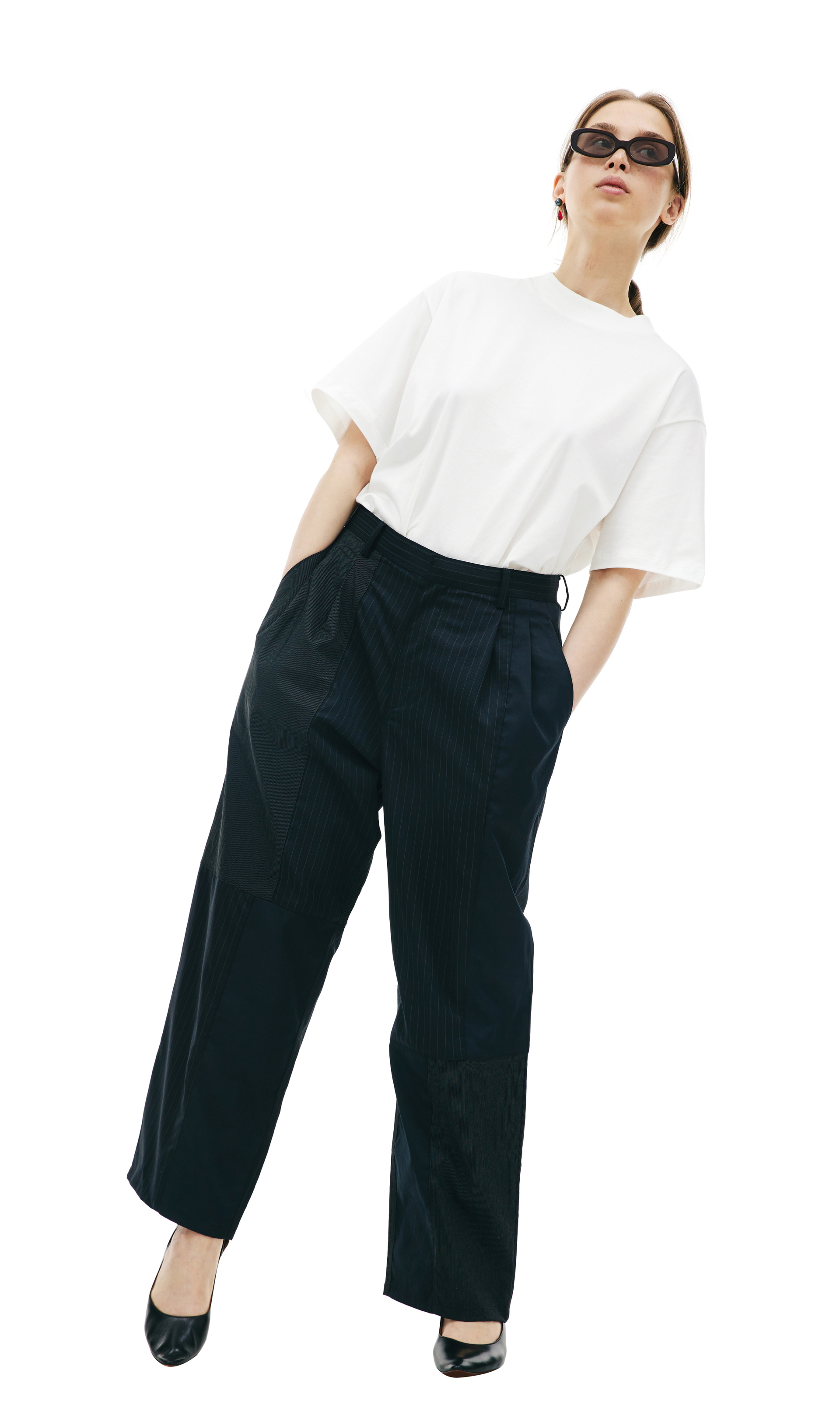 KIMMY Брюки пэчворк в полоску