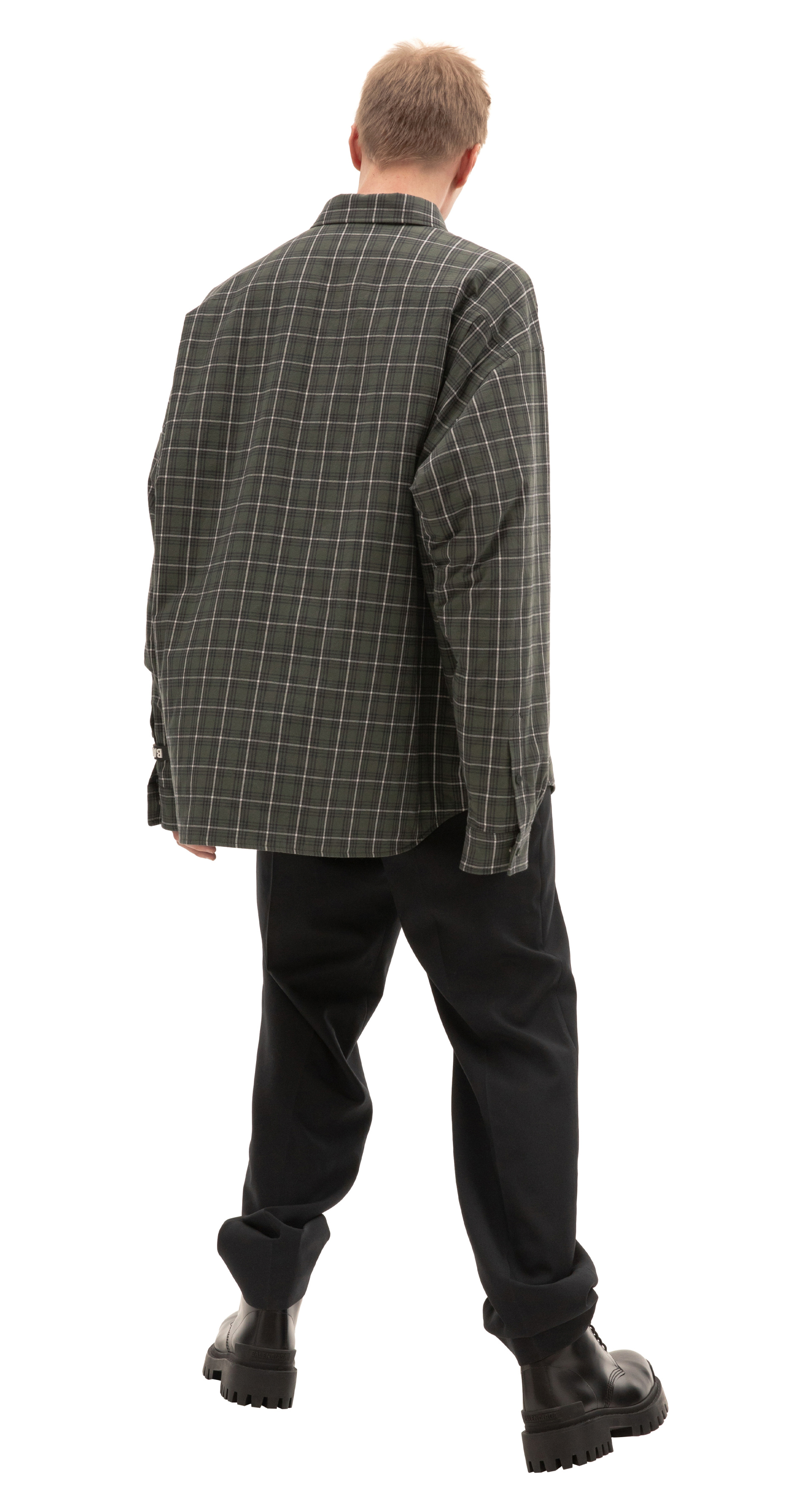 Balenciaga Зеленая рубашка с подкладом