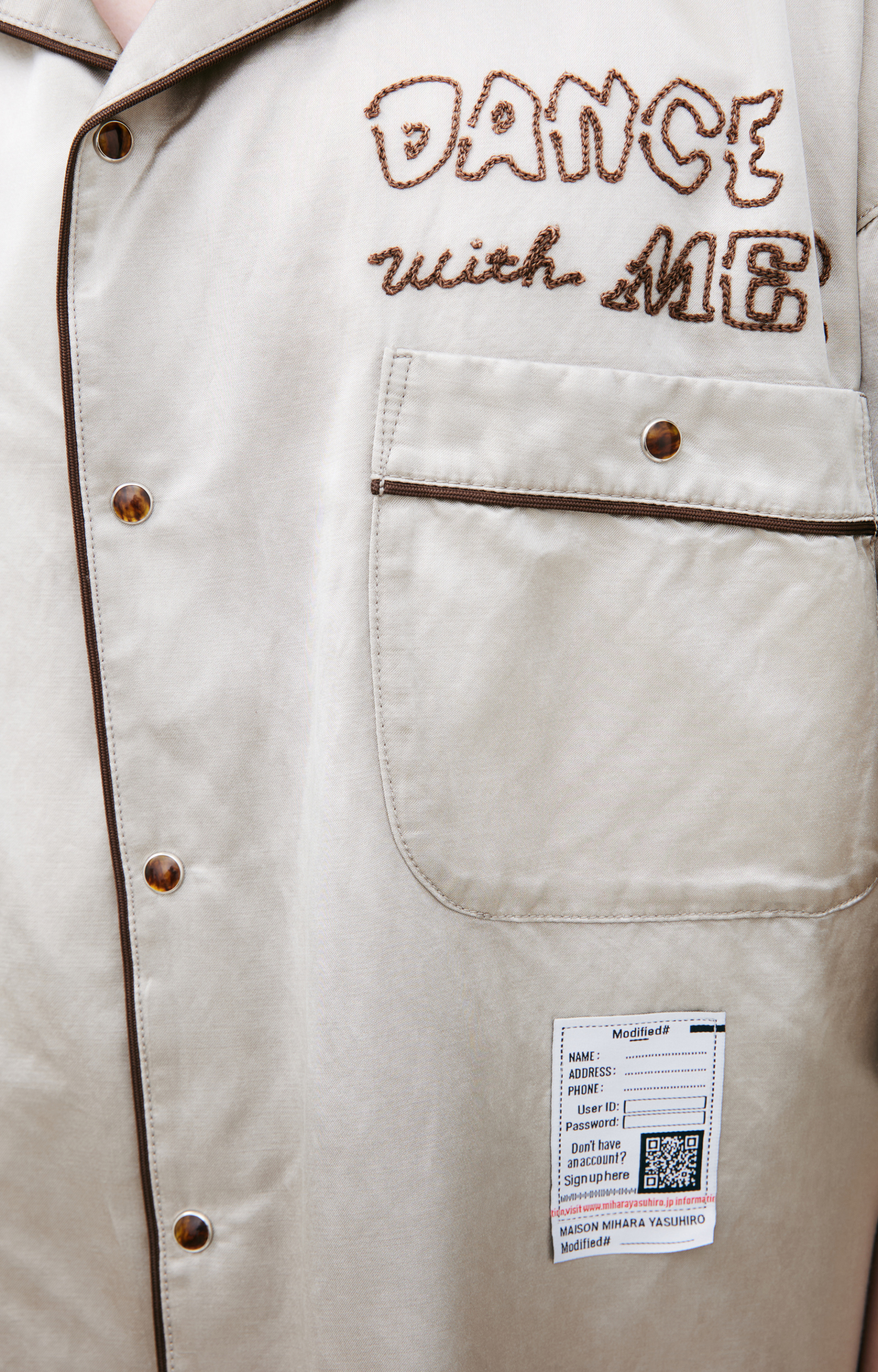 Maison Mihara Yasuhiro Рубашка в пижамном стиле