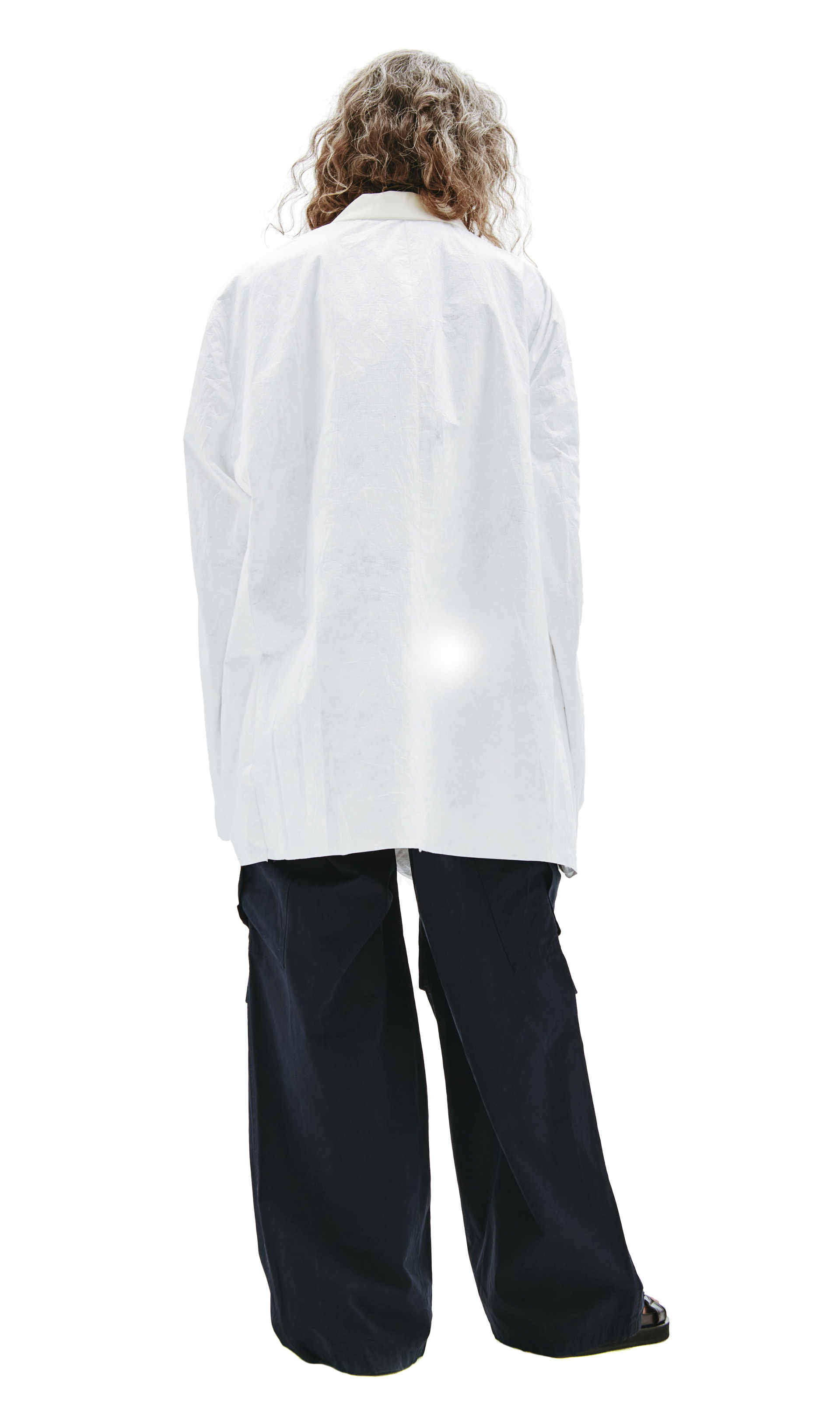 Raf Simons Белый пиджак из тайвека