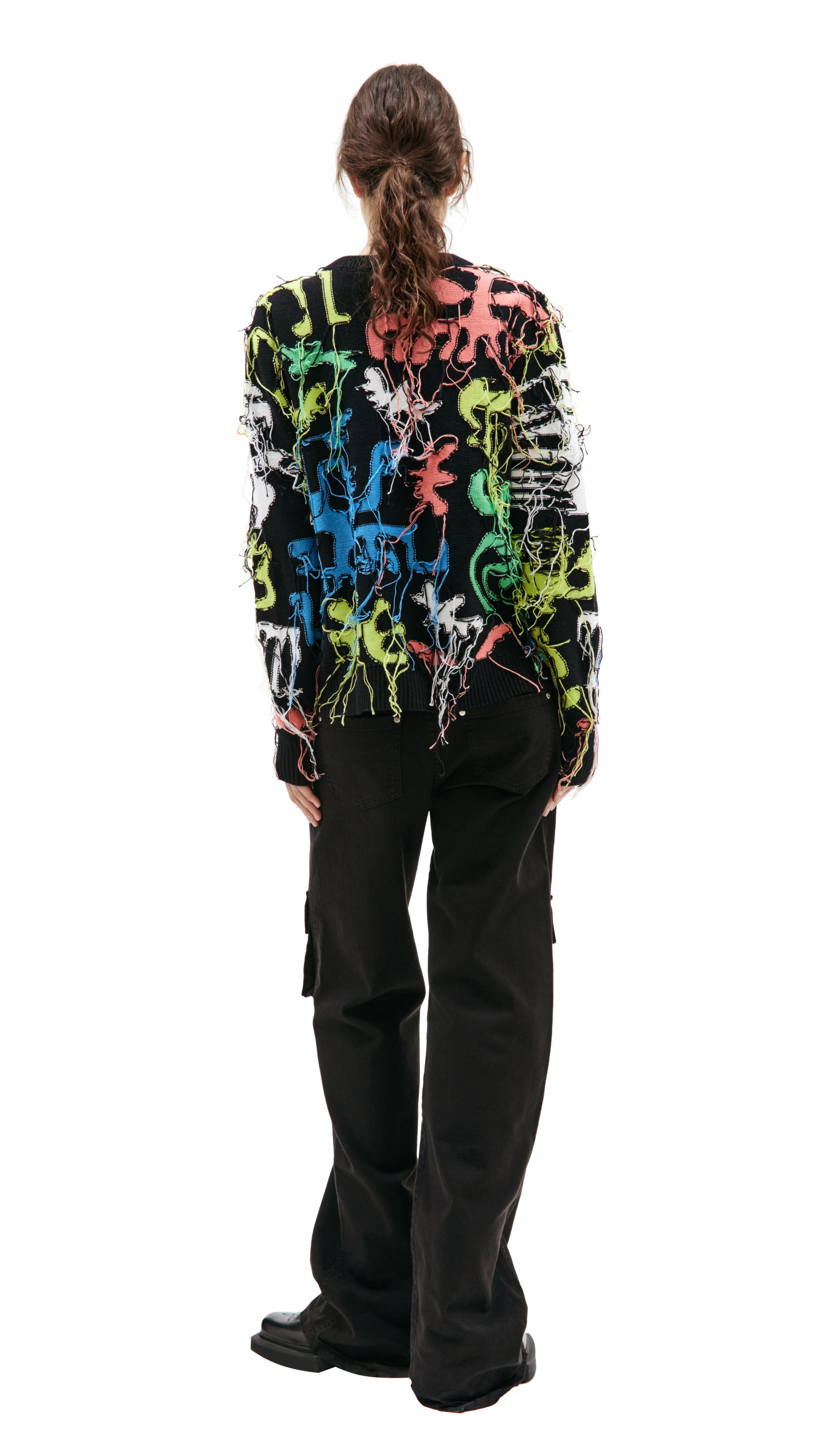 CHARLES JEFFREY LOVERBOY Вязаный кардиган с вышивкой интарсия