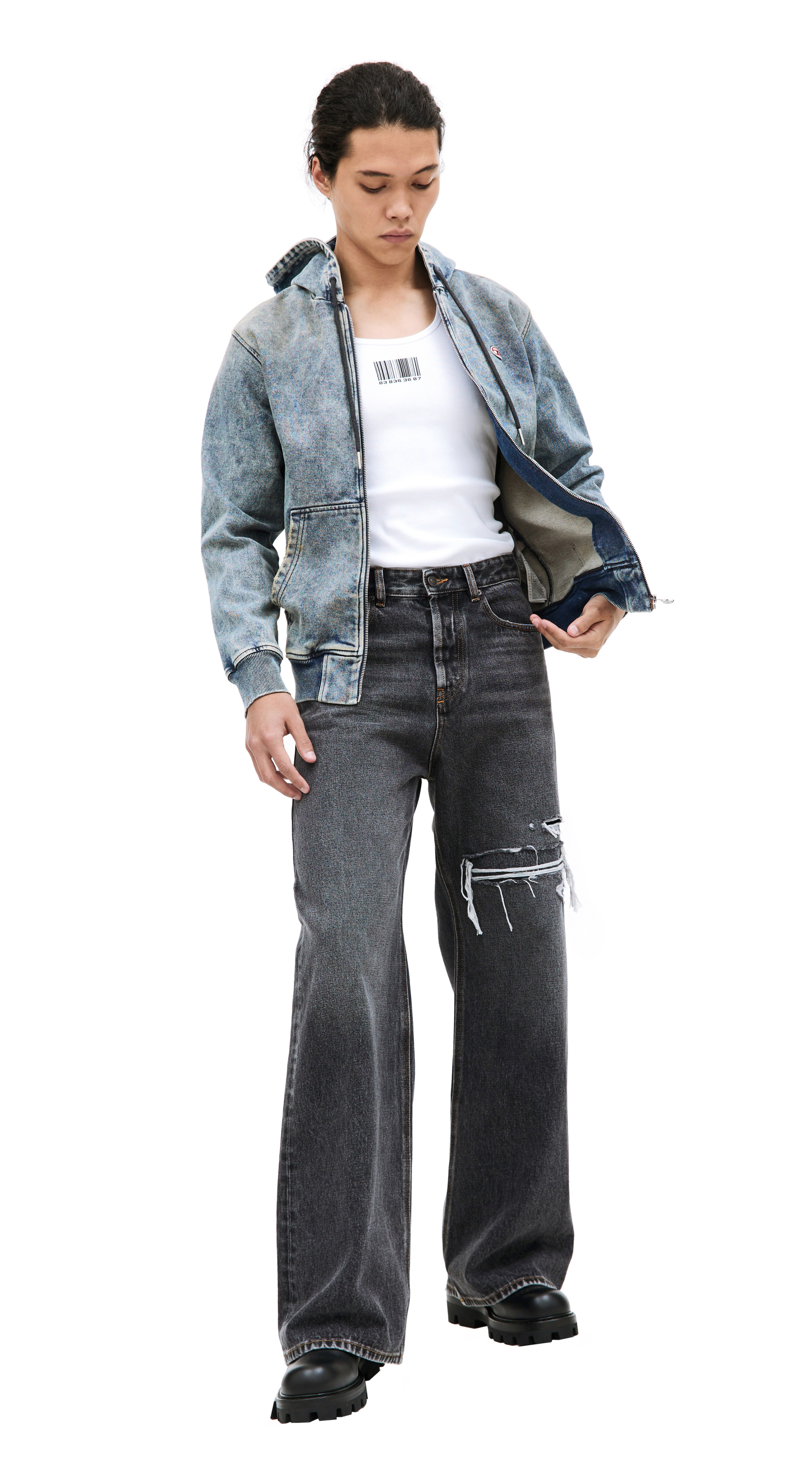 Diesel Джинсовое худи D-Gir-Ne на молнии