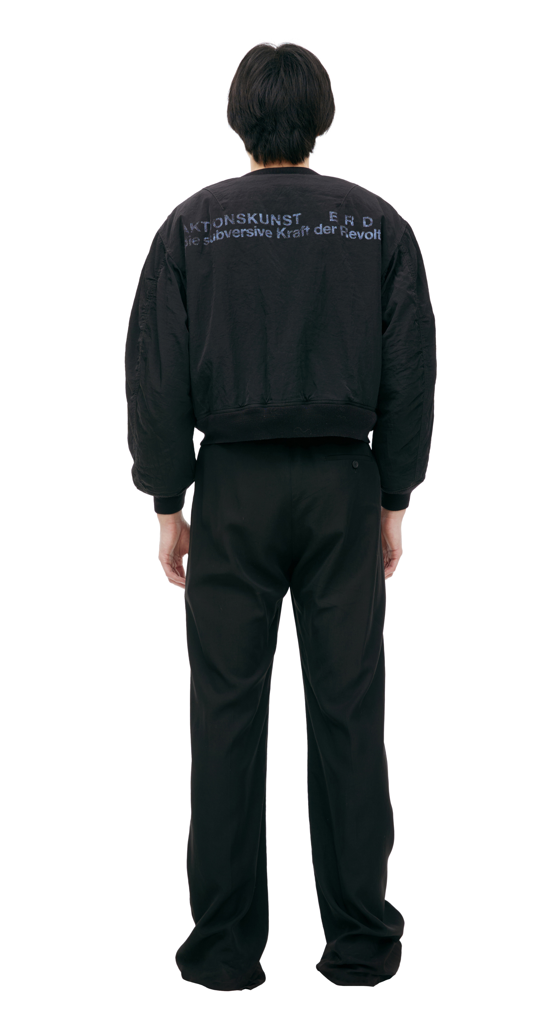 Enfants Riches Déprimés Черный бомбер с принтом