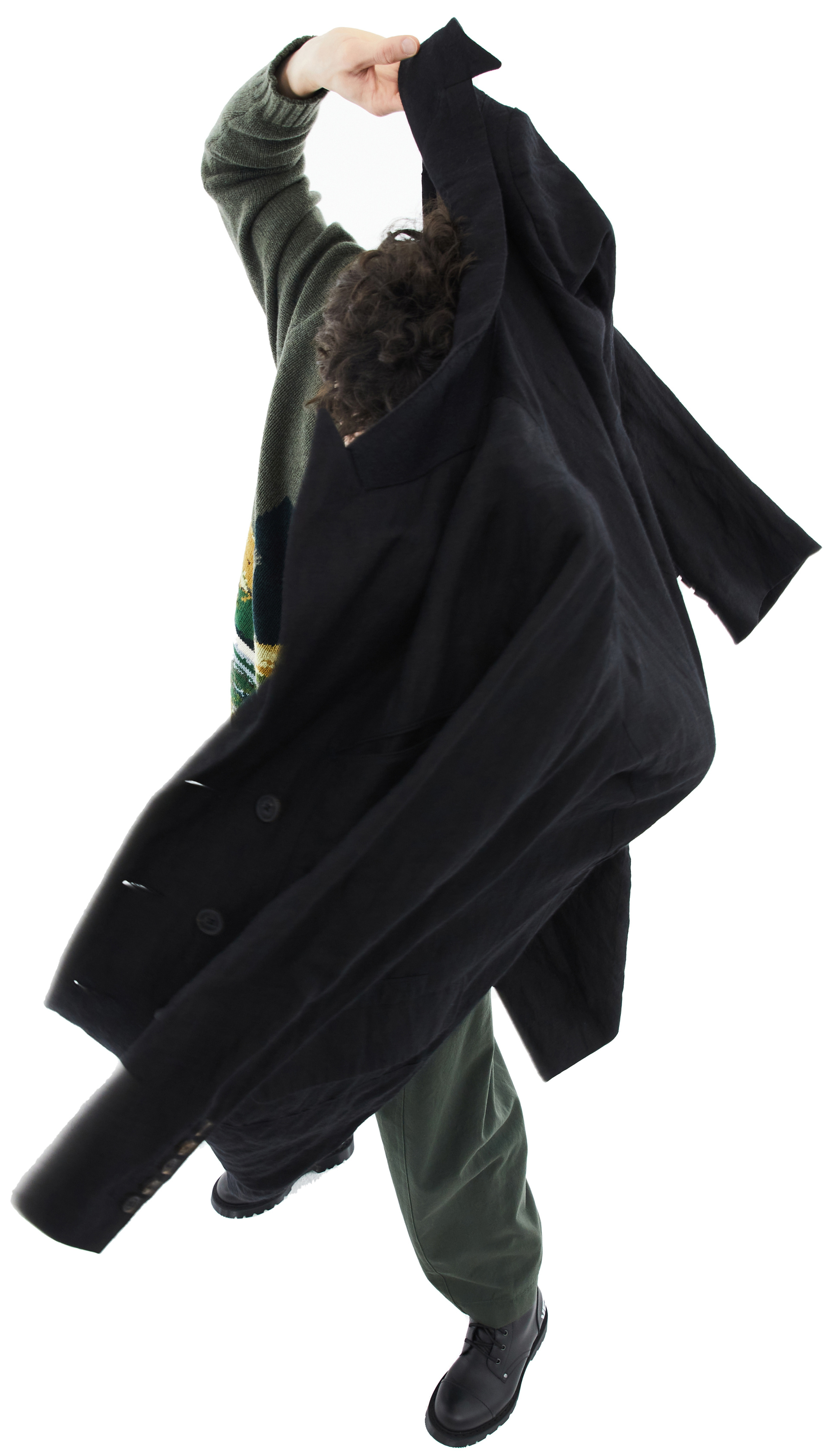 Ziggy Chen Двубортное Оверсайз Пальто