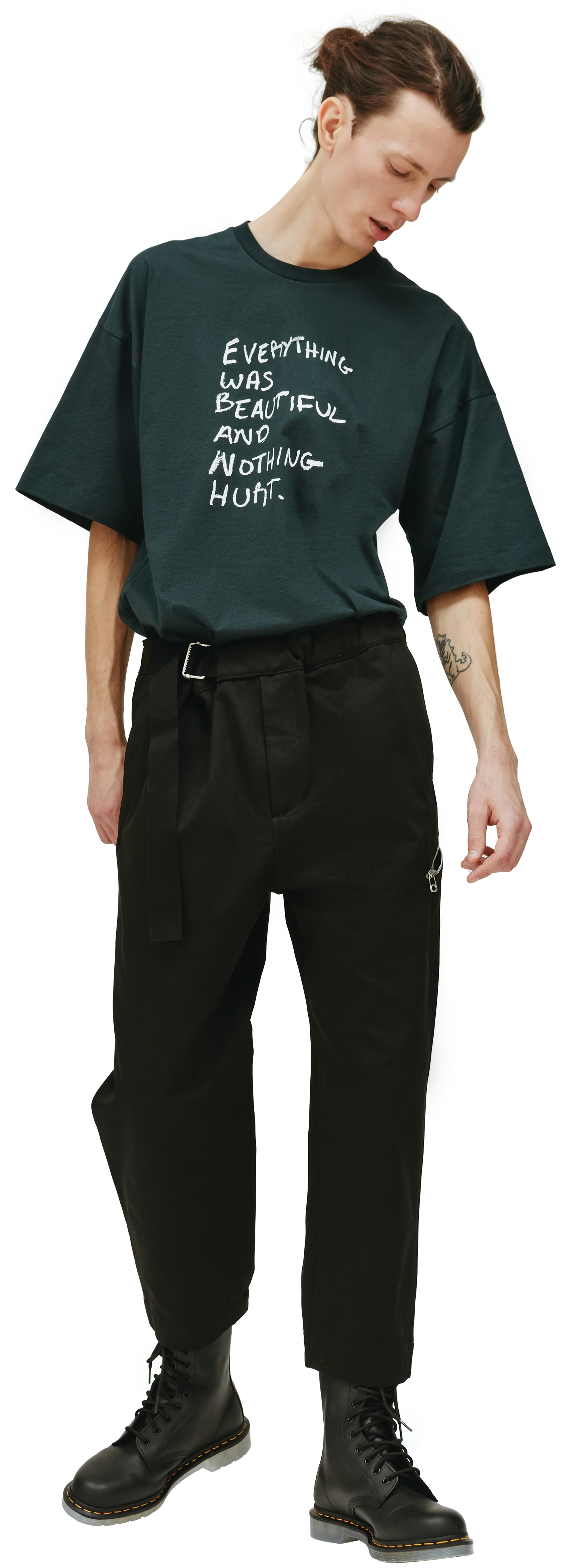 OAMC Укороченные брюки с ремнем