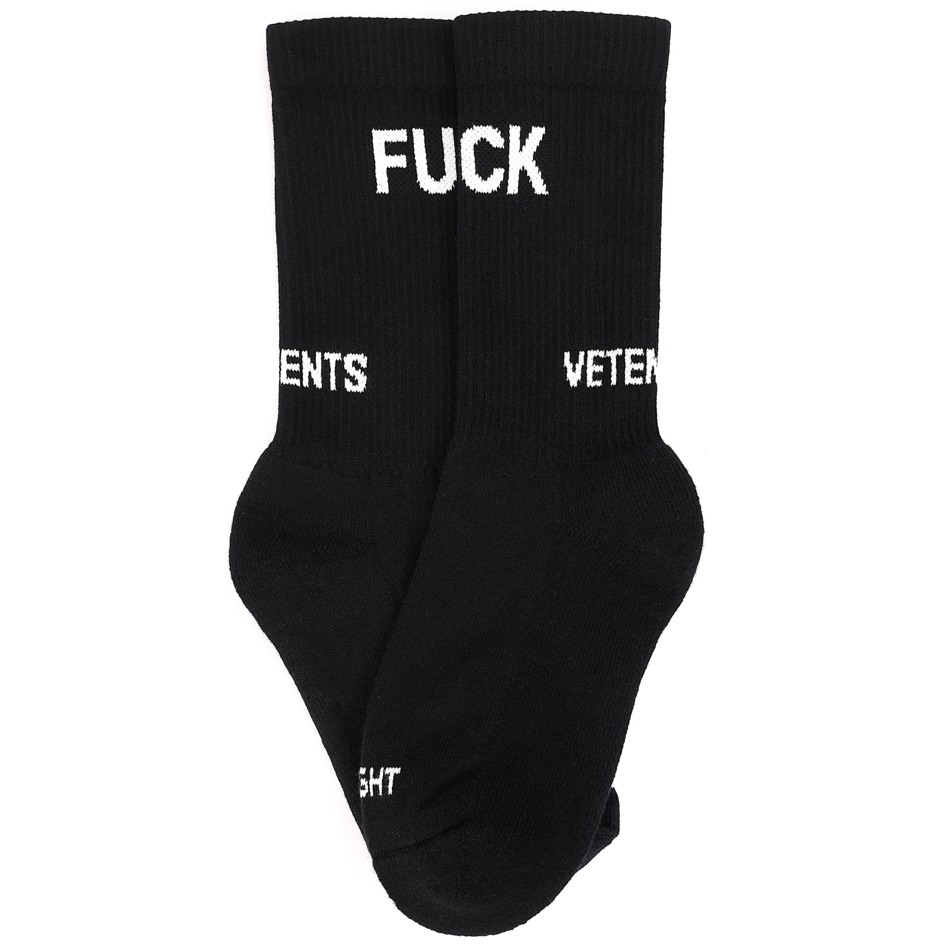 VETEMENTS Носки с логотипом и вышивкой Fuck