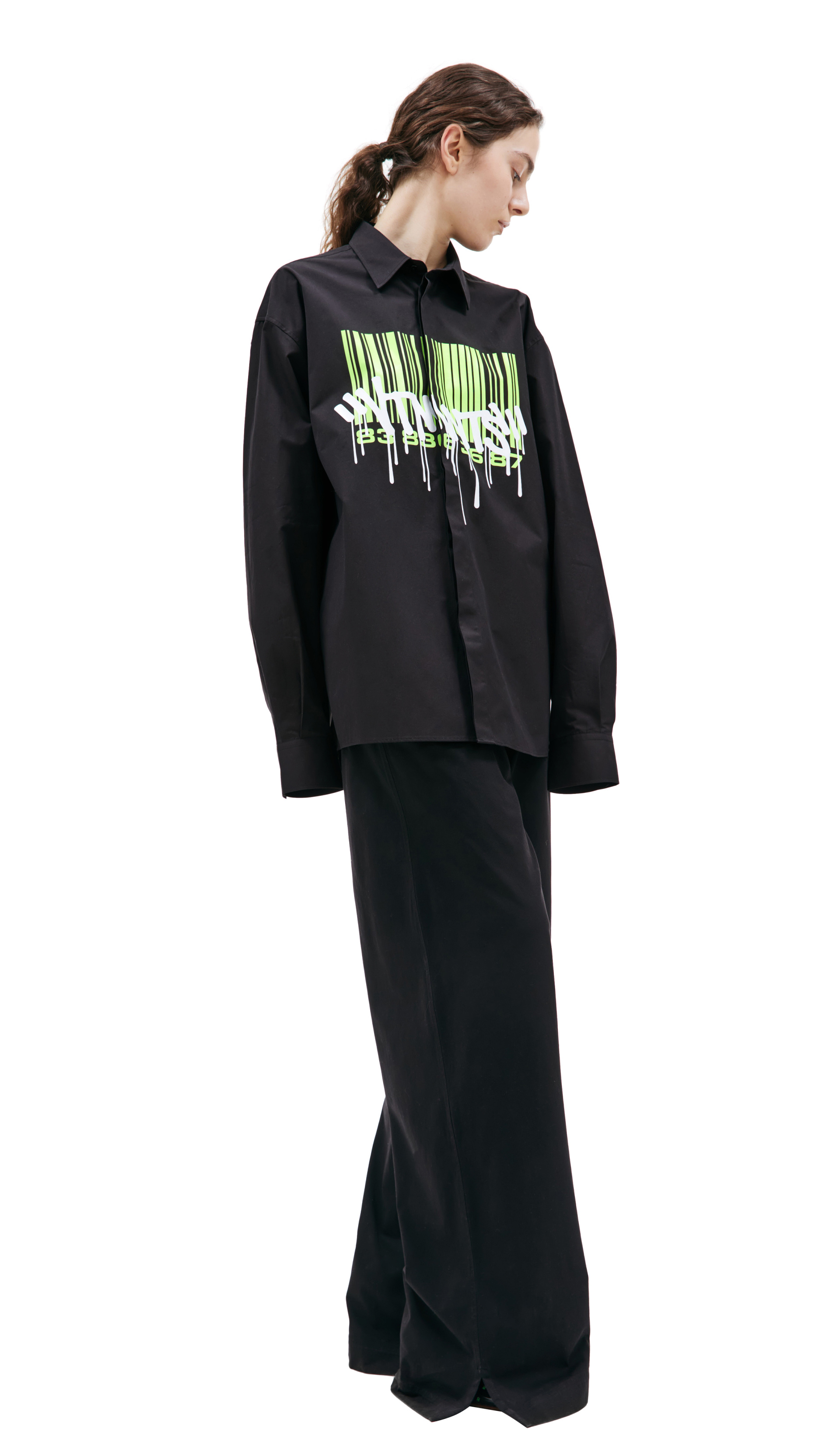 VTMNTS Рубашка Barcode с неоновым принтом