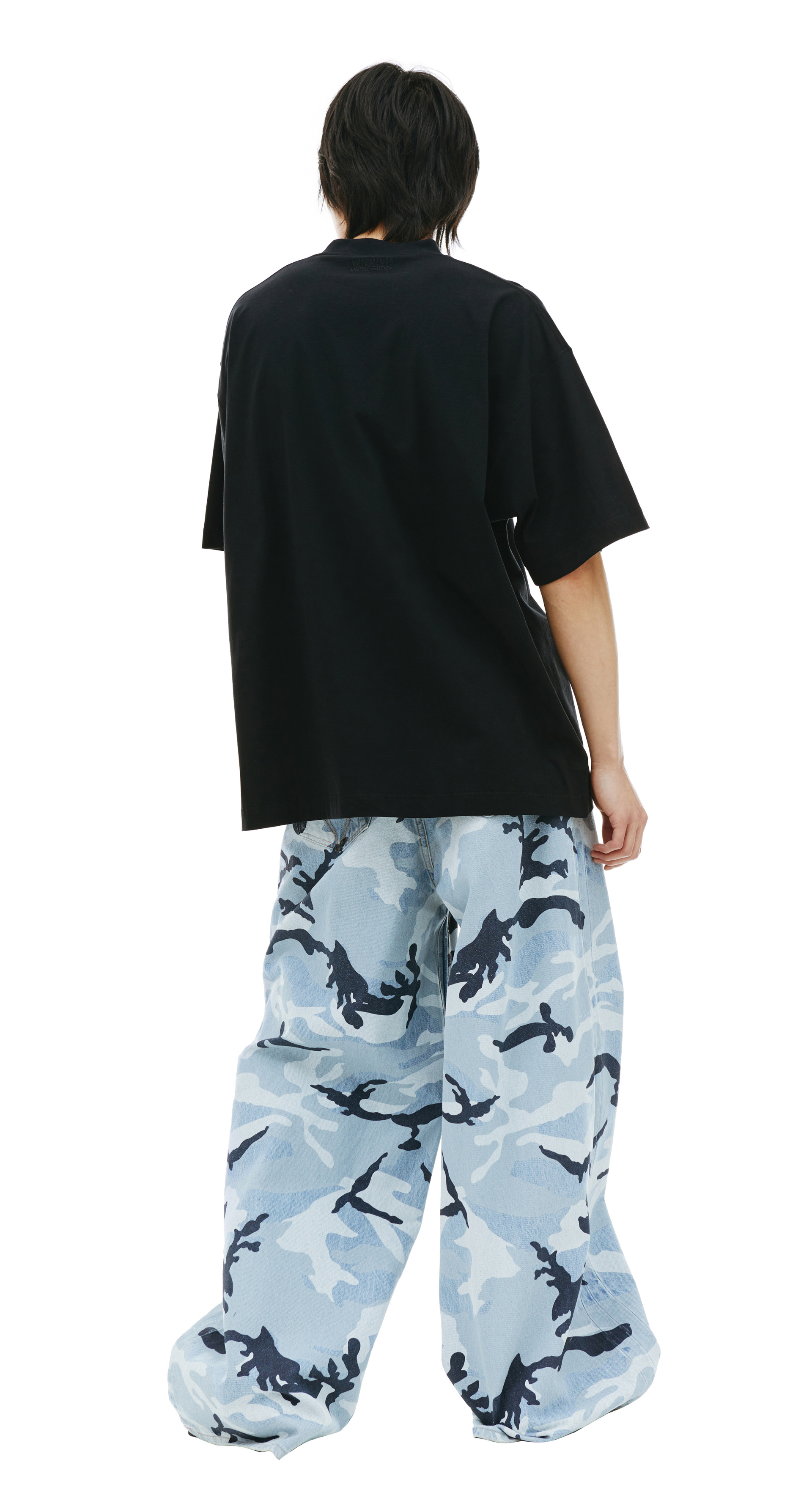 VETEMENTS Оверсайз футболка с вышивкой \'Large\'