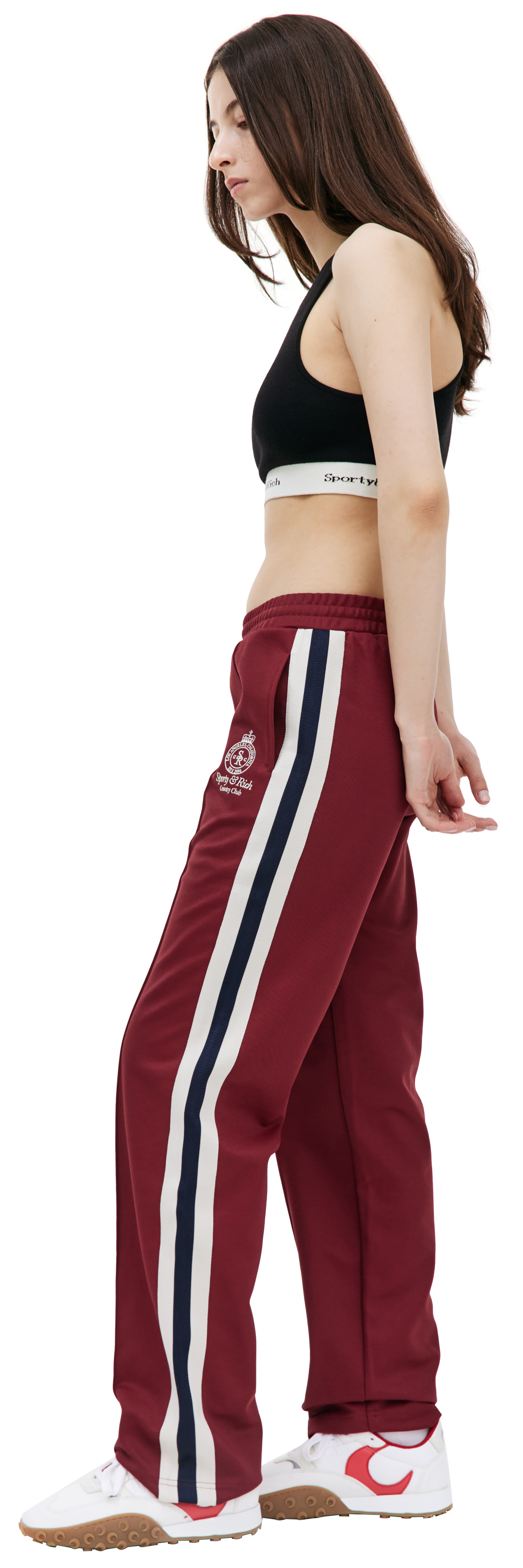 SPORTY & RICH Спортивные брюки Crown с лампасами