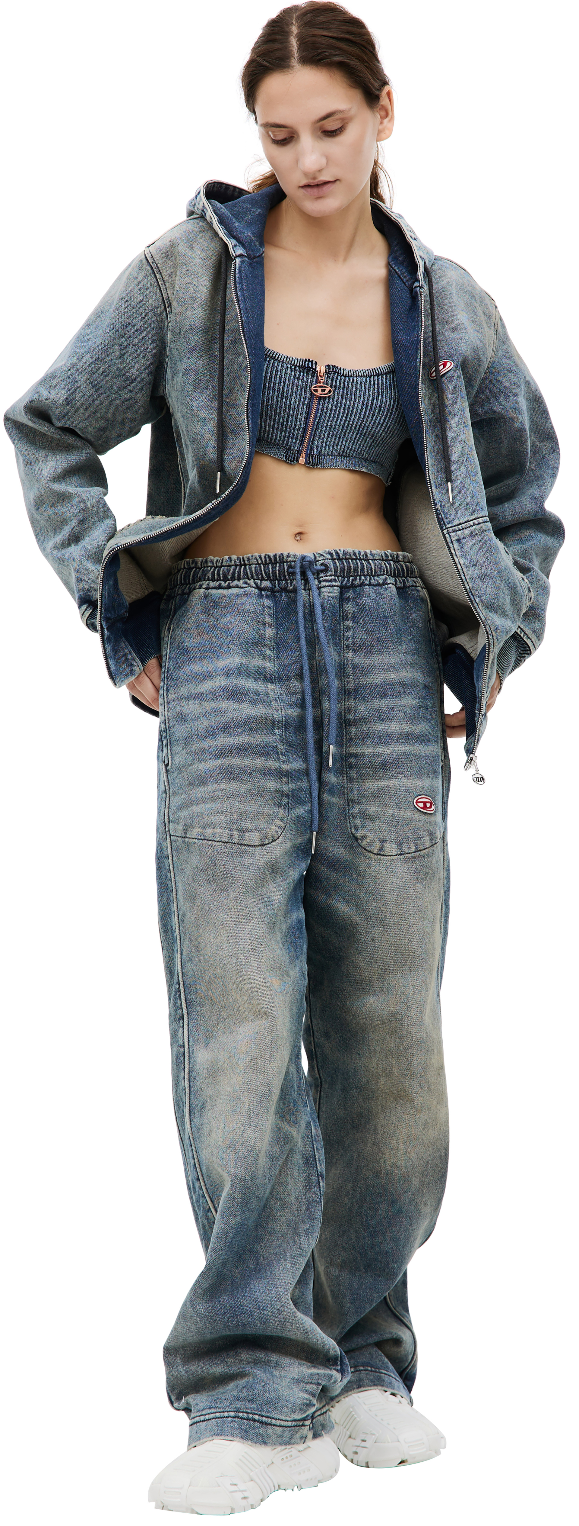 Diesel Джинсовое худи D-Gir-Ne на молнии