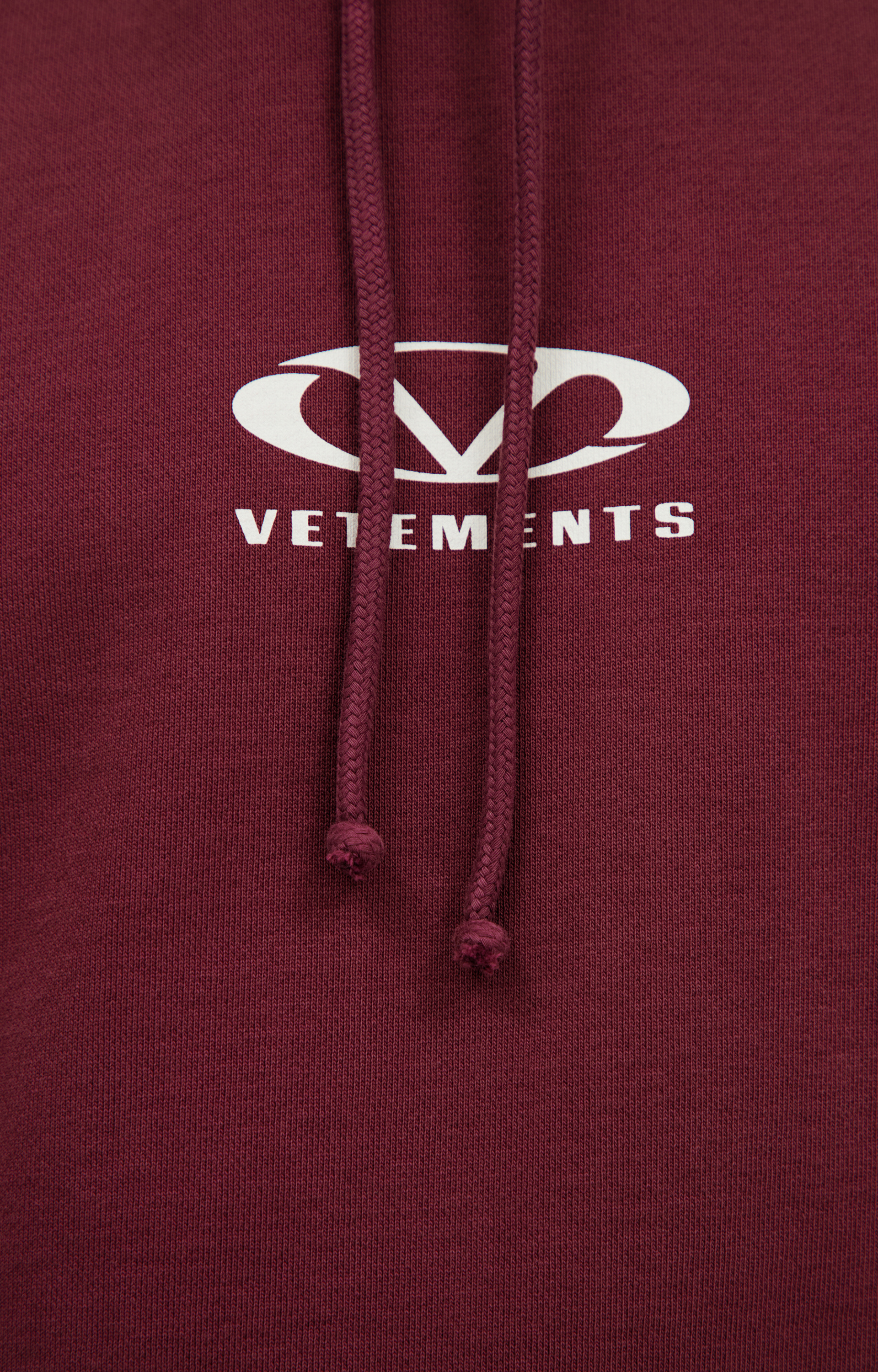 VETEMENTS Бордовое худи с принтом