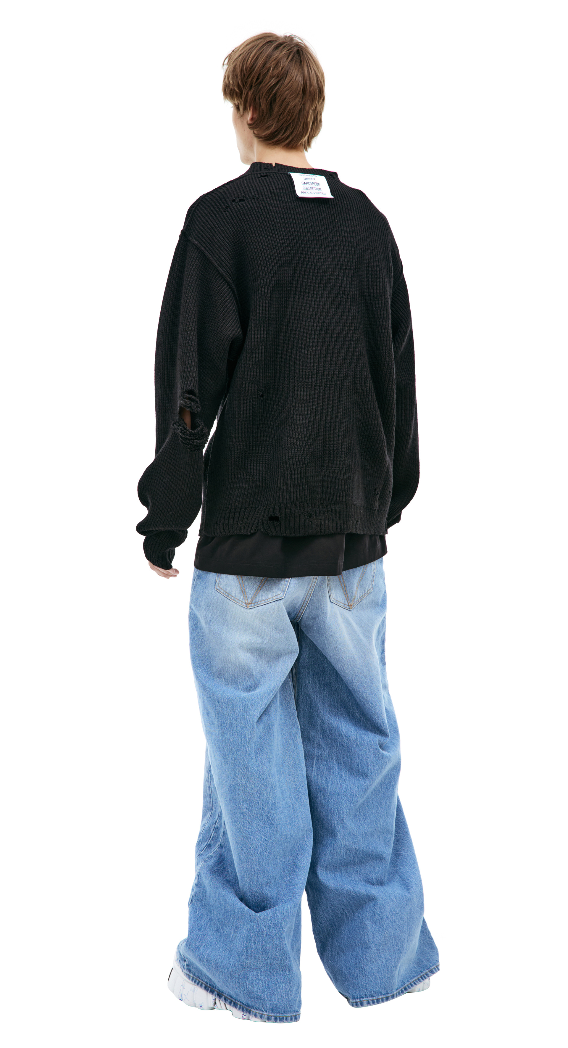 VETEMENTS Рваный свитер из шерсти