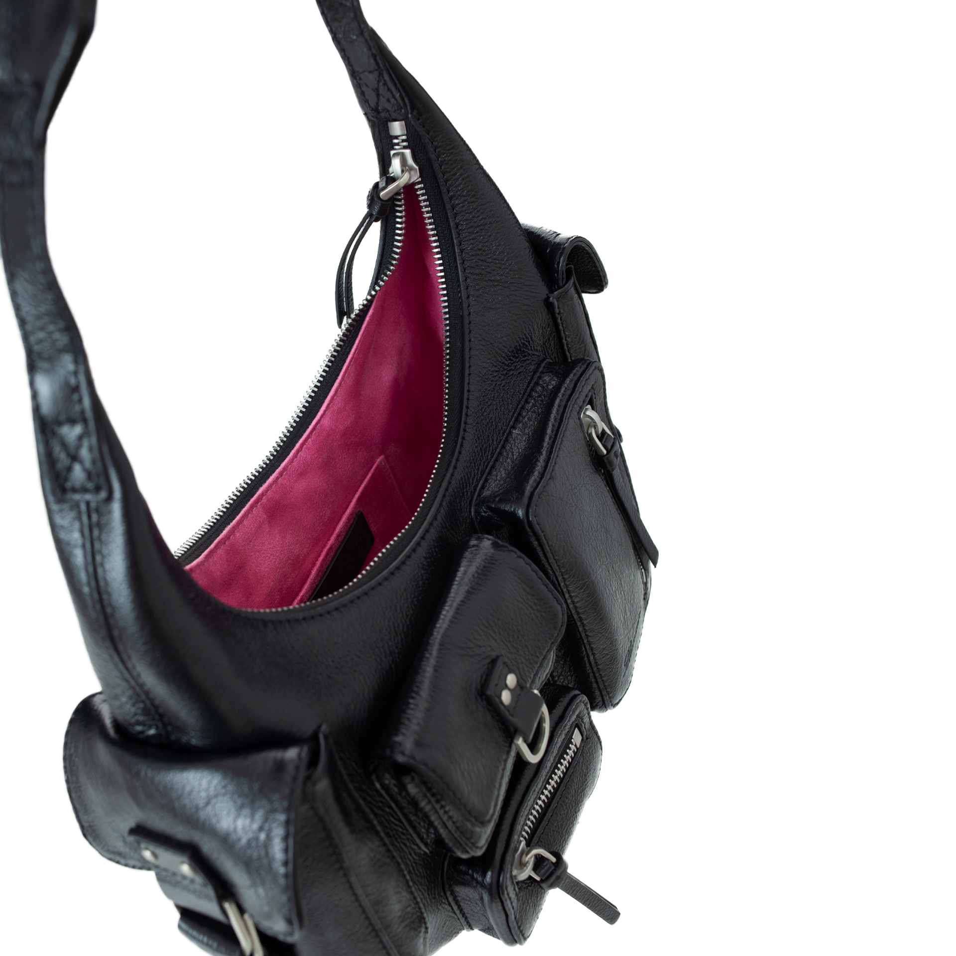 Blumarine Кожаная сумка Hobo small с карманами