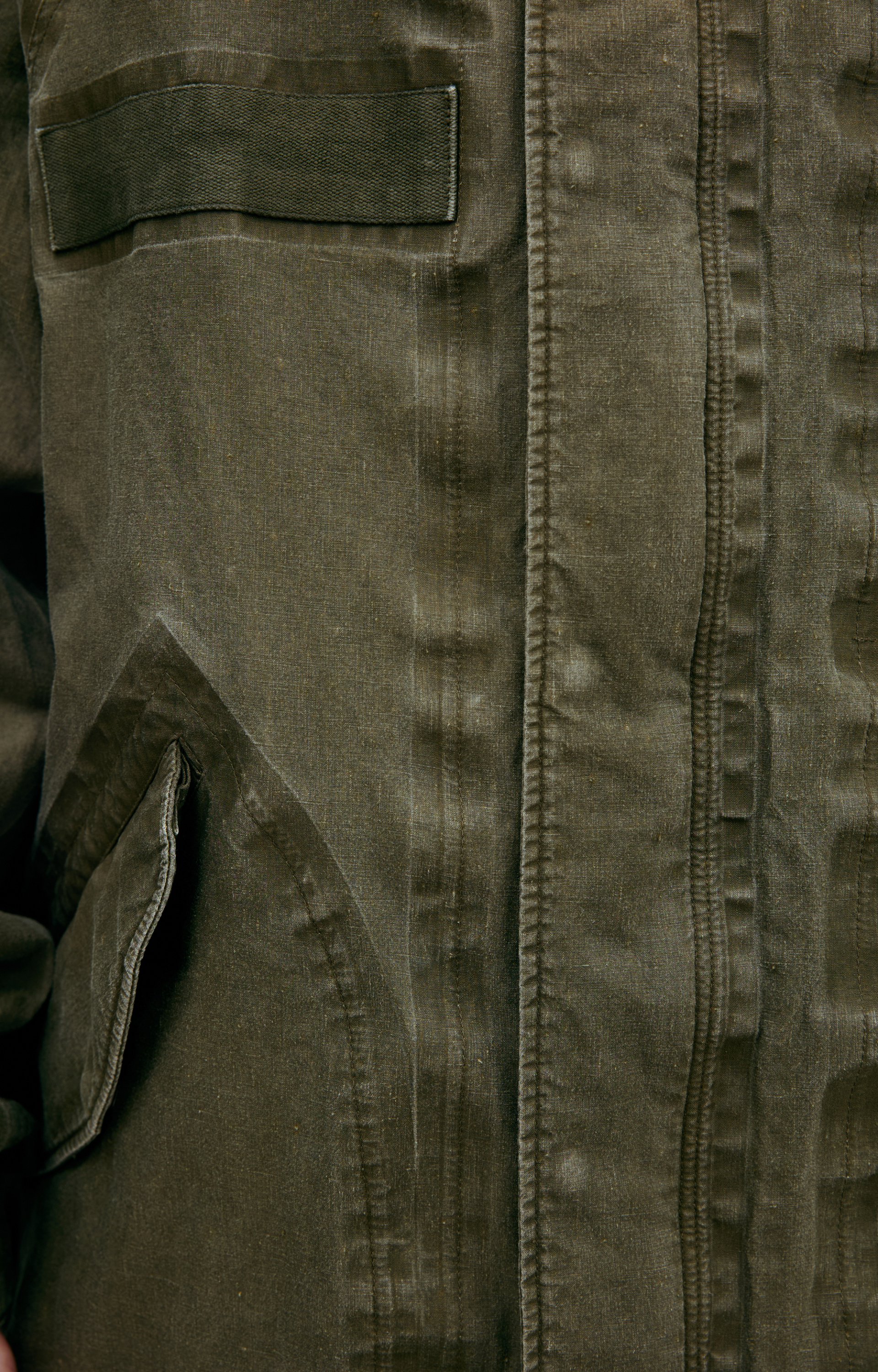 visvim Khaki parka with zipper