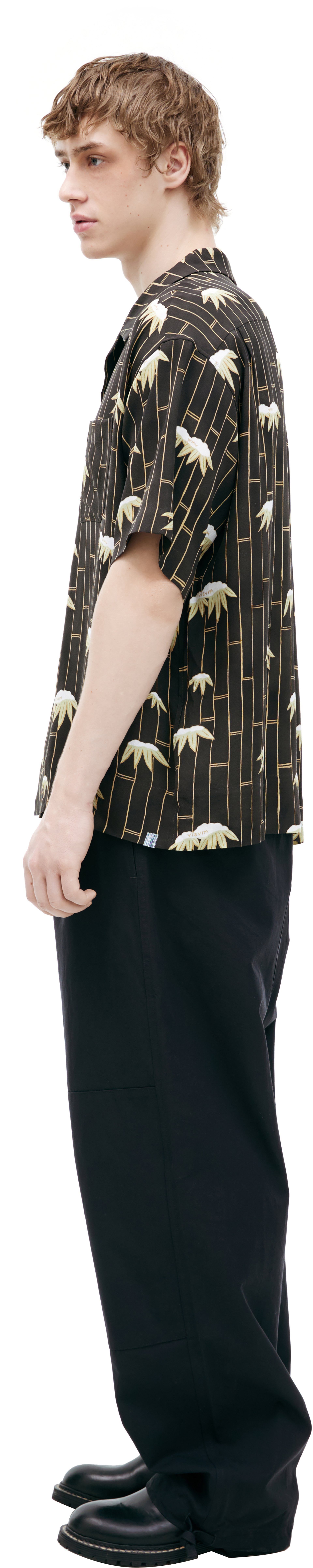 visvim Шелковая рубашка с монопринтом