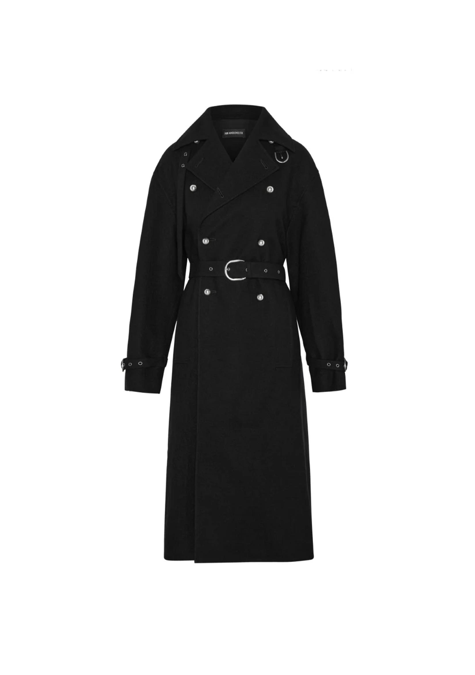 Ann Demeulemeester Шерстяное пальто с прорезными карманами
