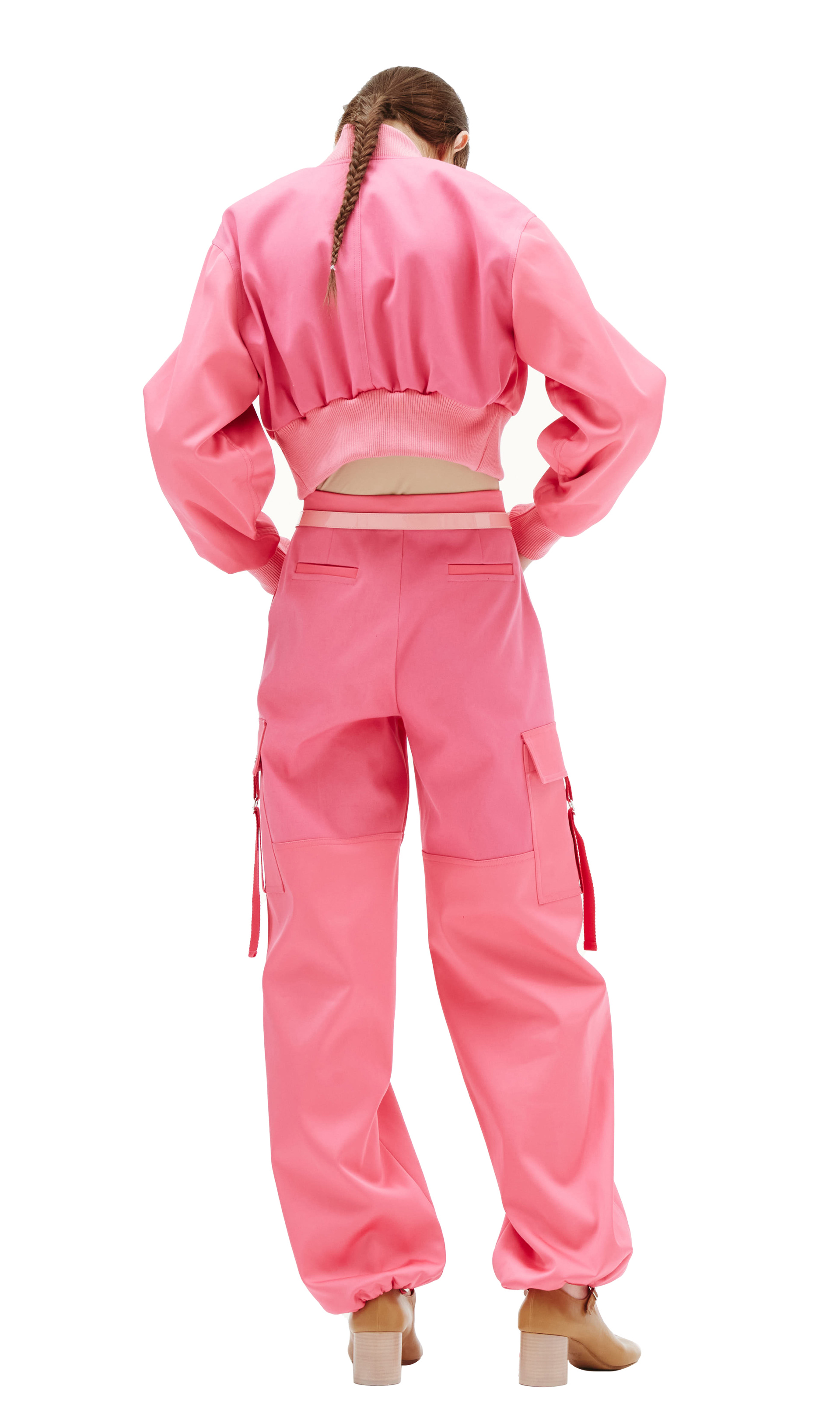 Blumarine Розовый укороченный бомбер