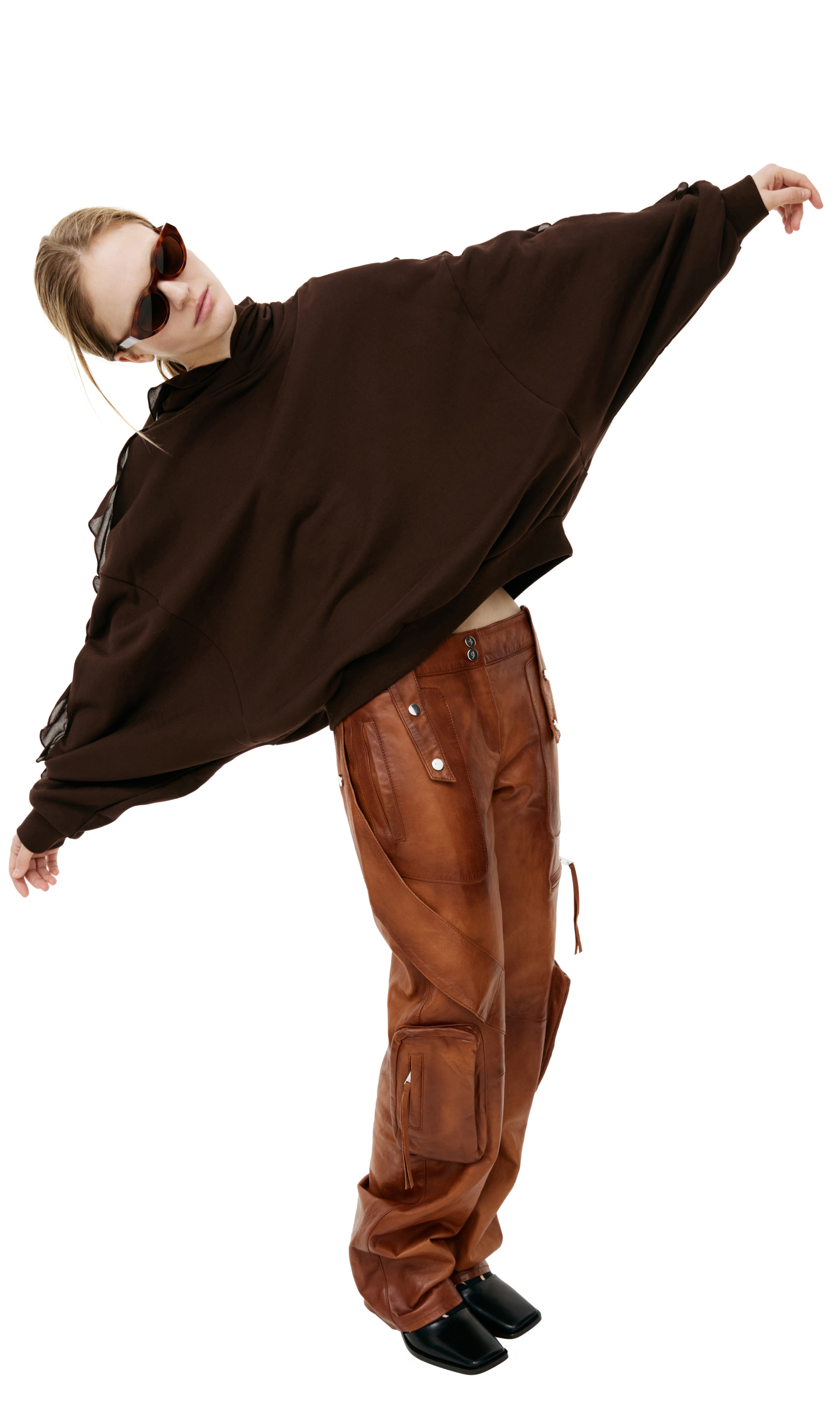 Blumarine Оверсайз худи с рюшами