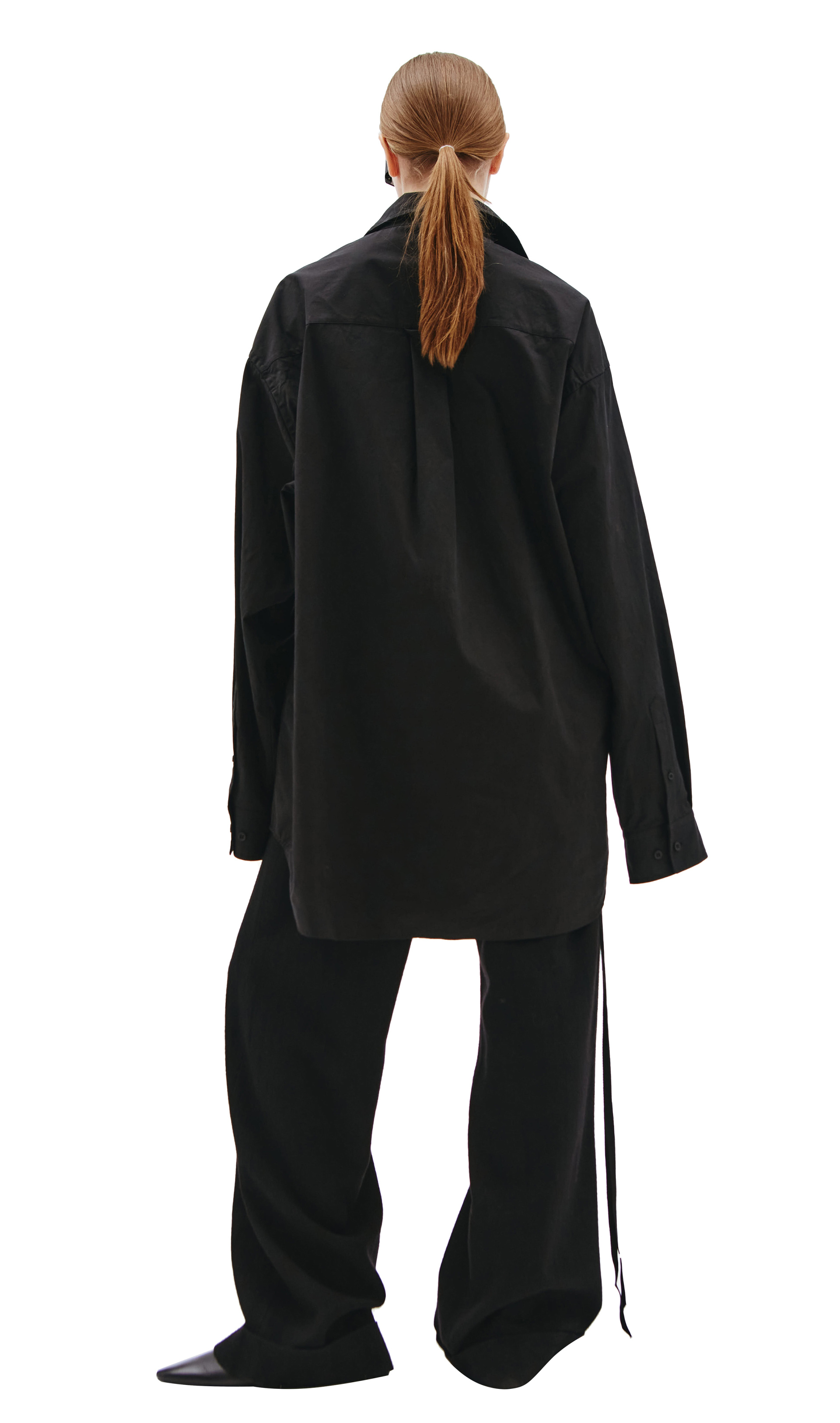 Balenciaga Черная оверсайз рубашка