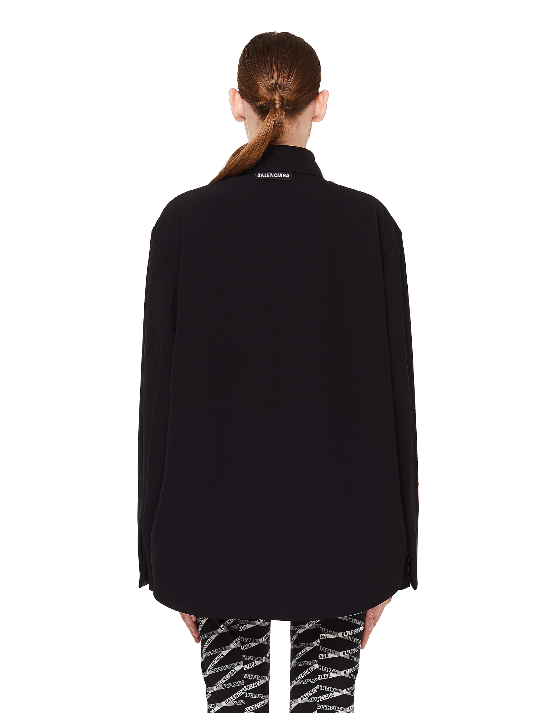 Balenciaga Легкая куртка-рубашка с логотипом на спине