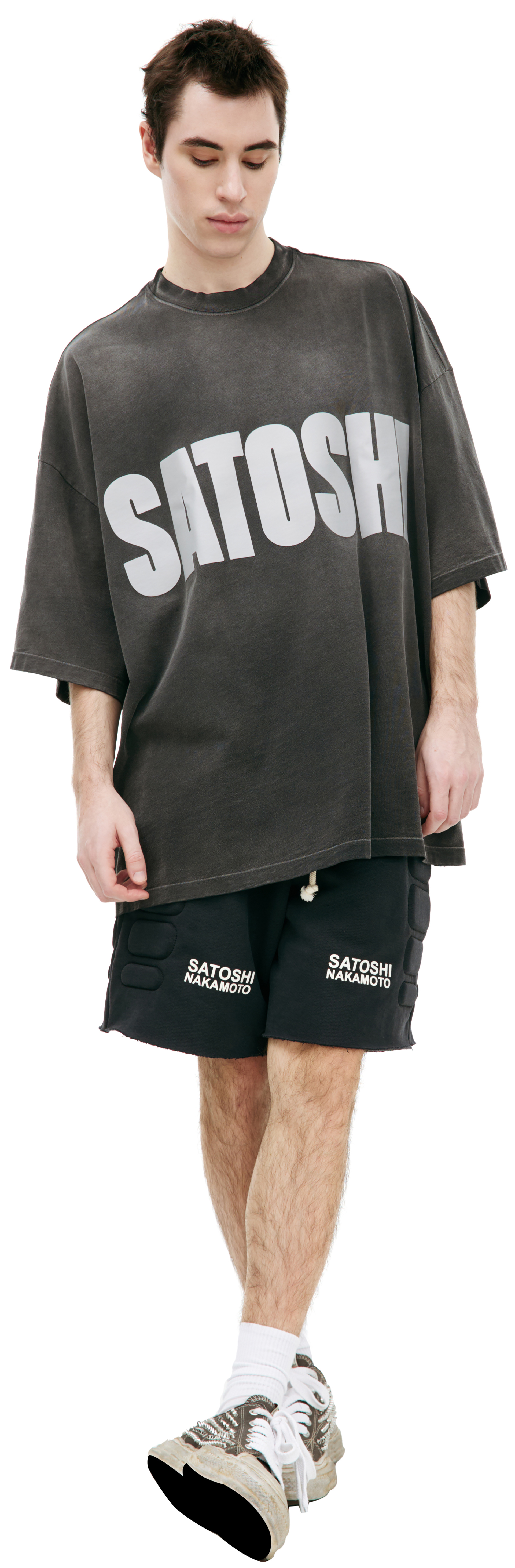 Satoshi Nakamoto Серая футболка с логотипом