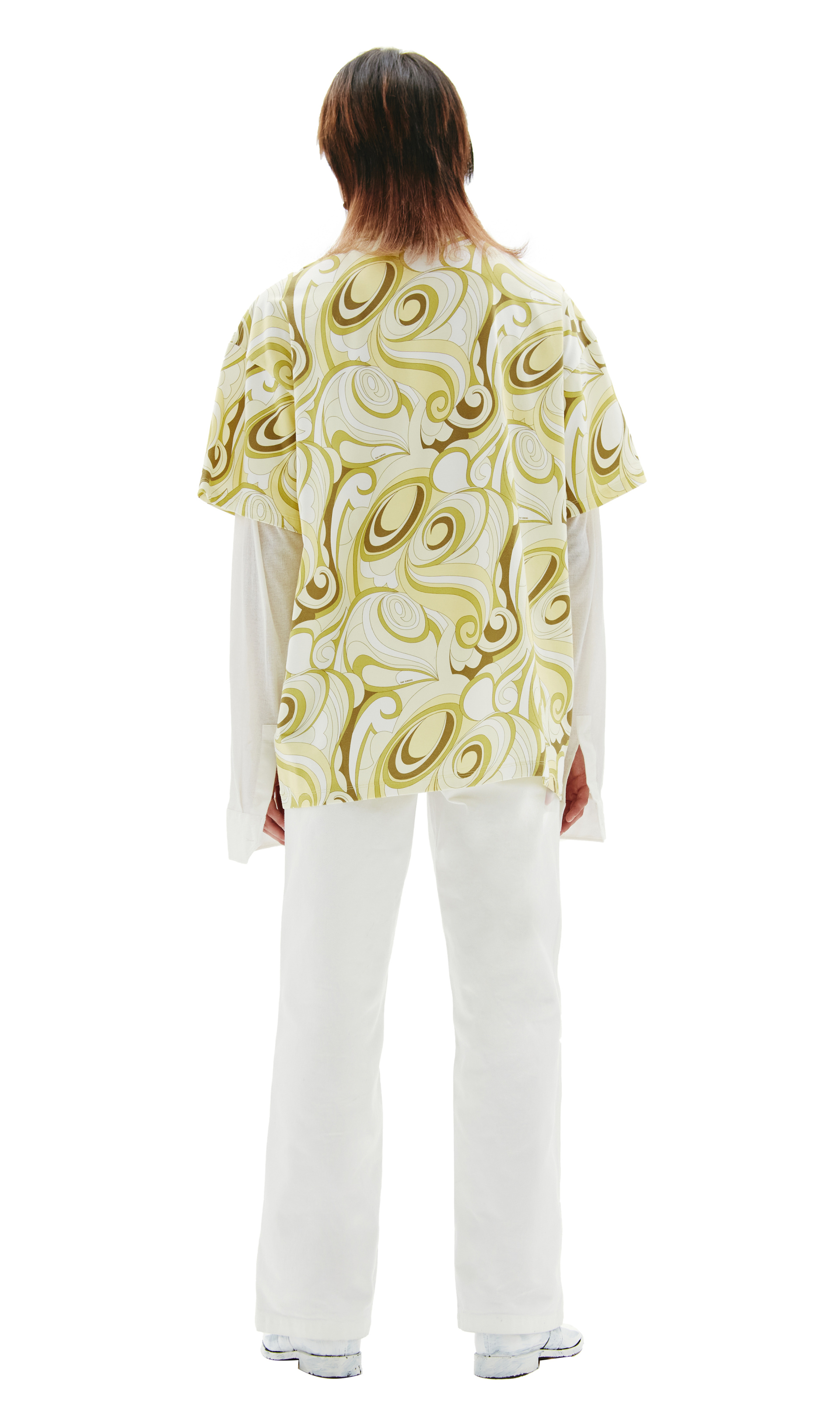 Raf Simons Желтая хлопковая футболка