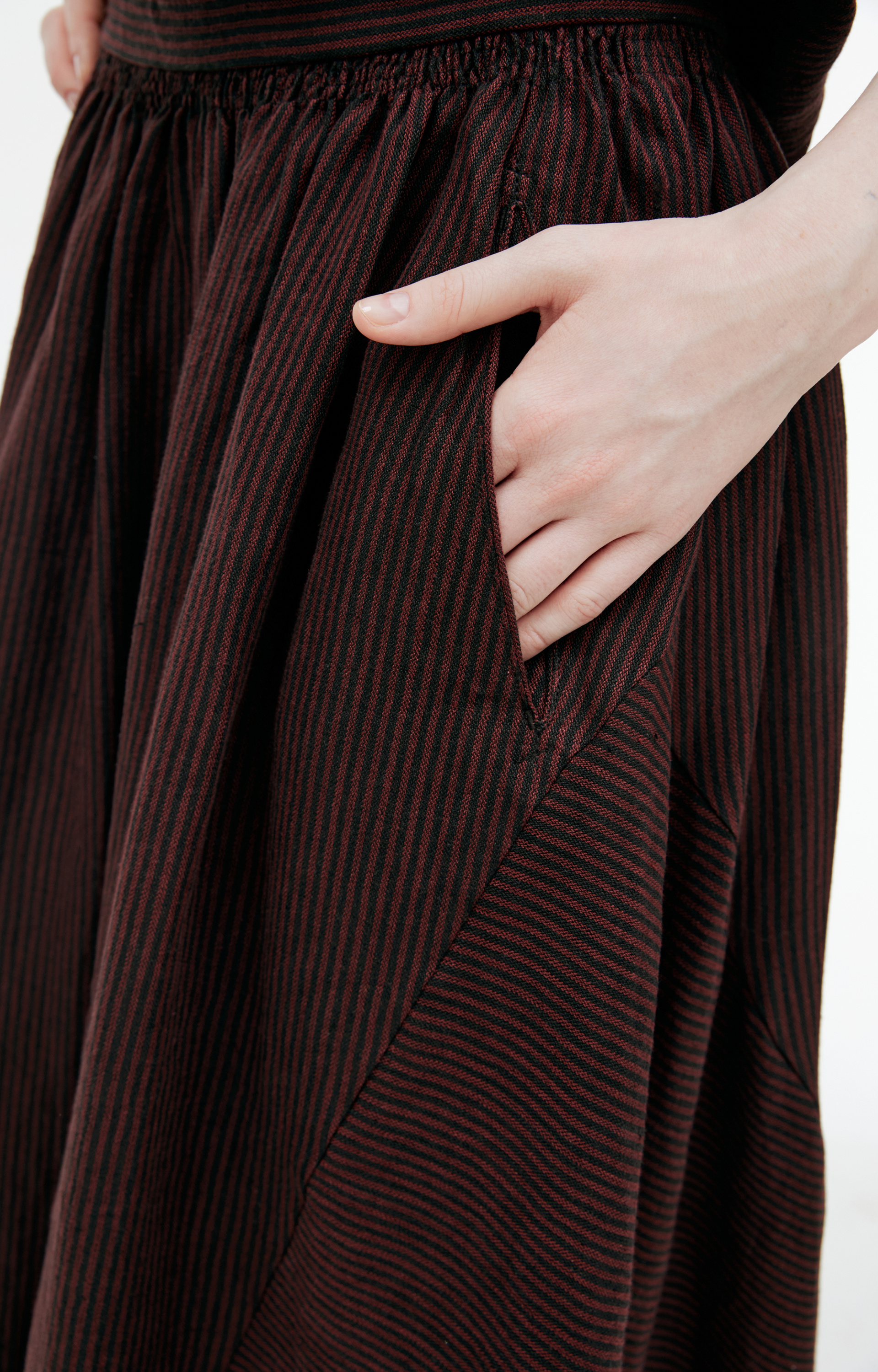 Ziggy Chen Юбка миди в полоску