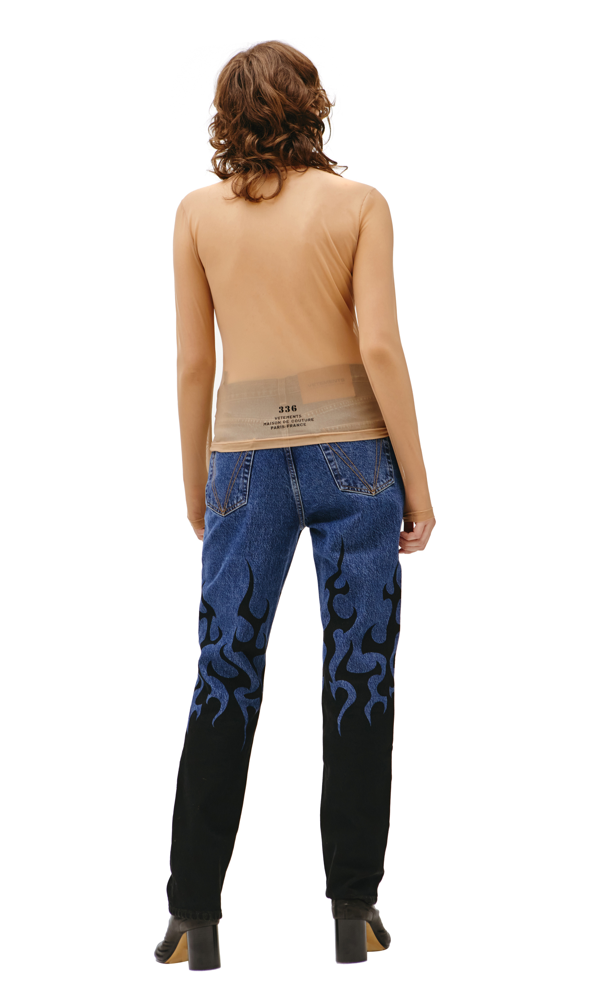 VETEMENTS Прозрачный топ с логотипом