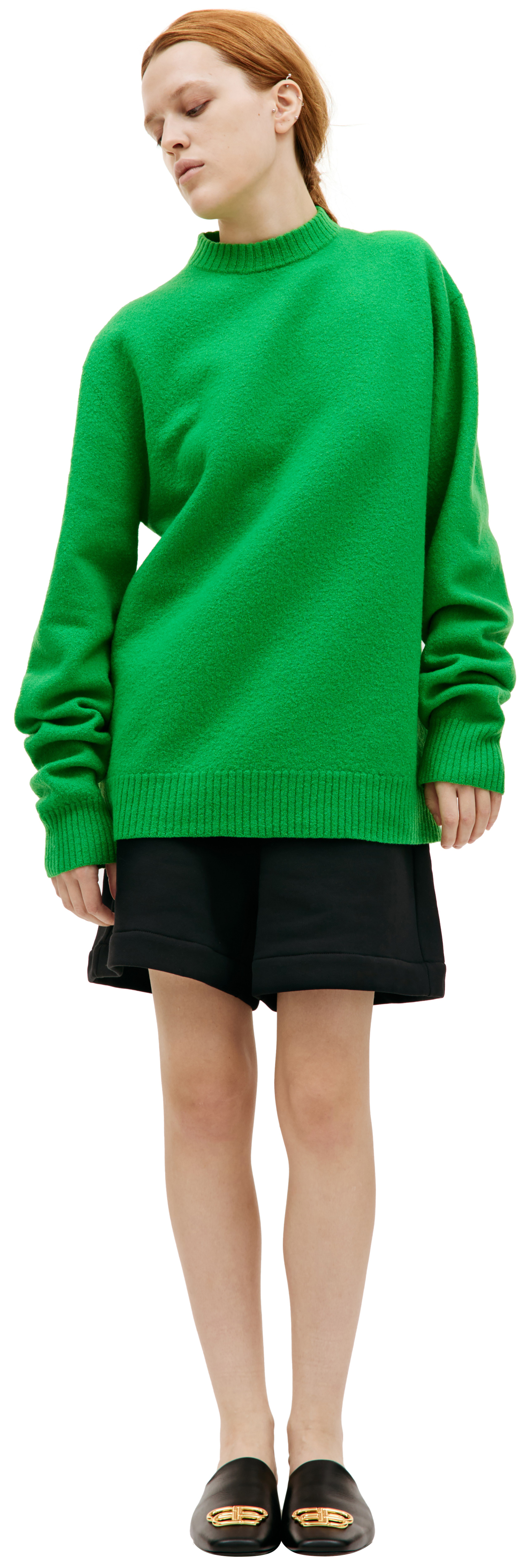 Jil Sander Шерстяной свитер с разрезами