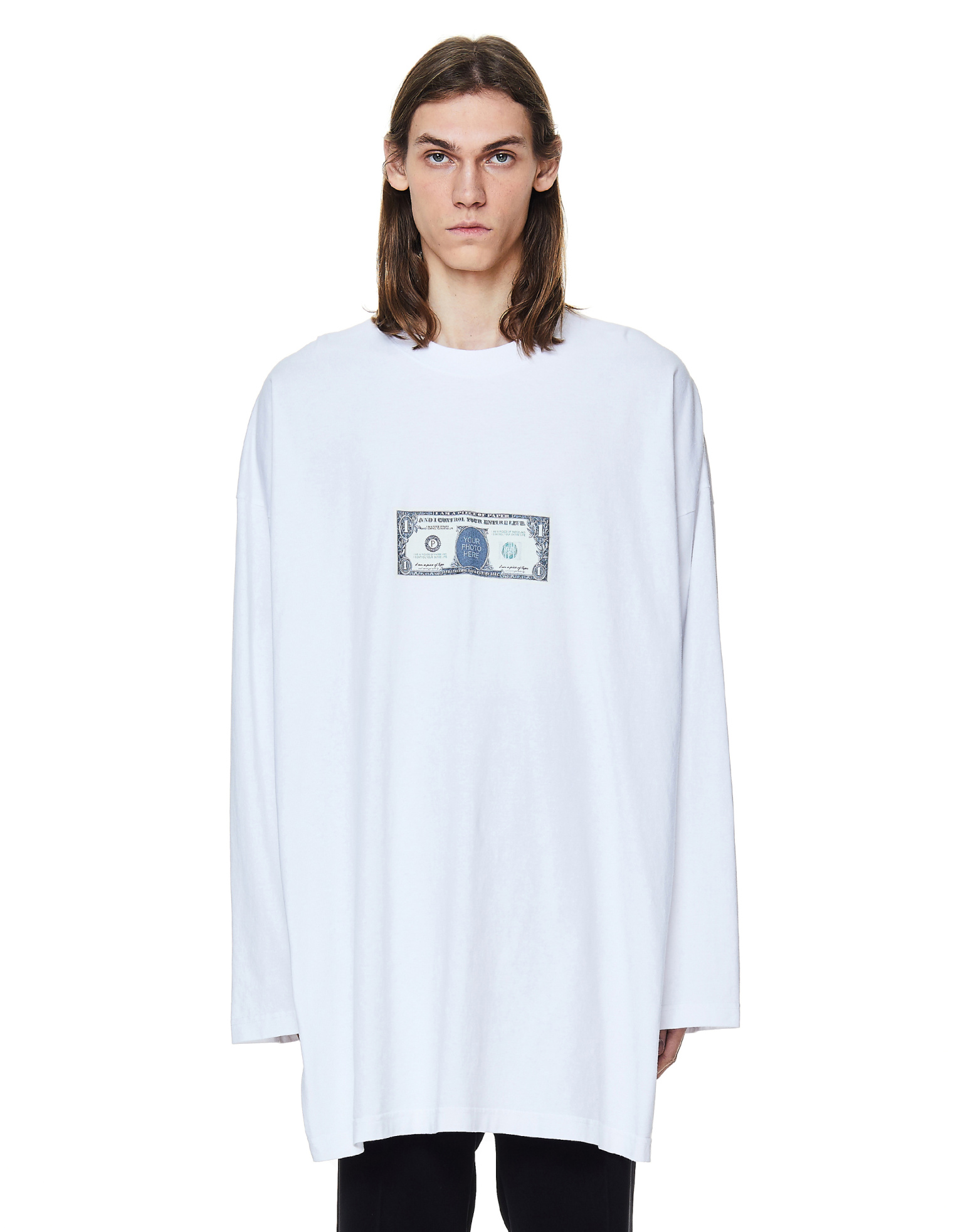 VETEMENTS Хлопковый лонгслив с принтом