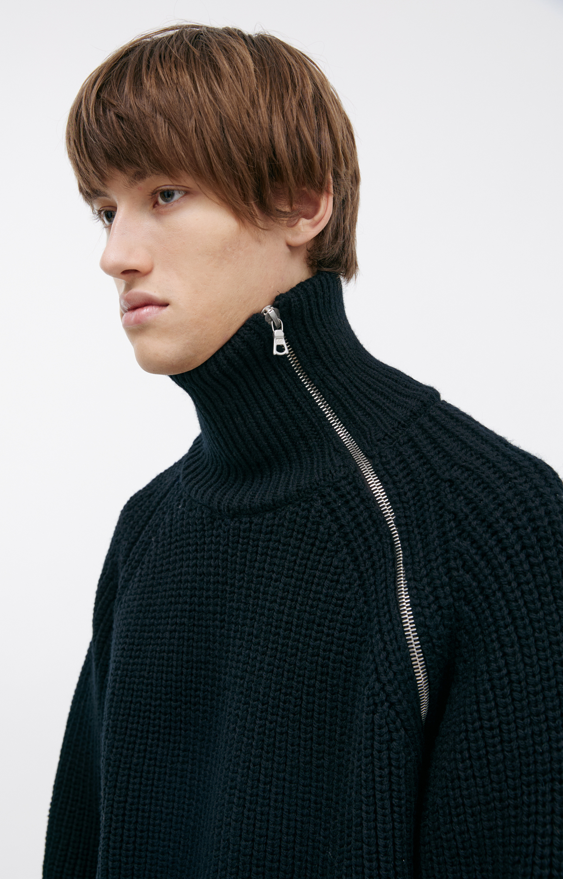 Dries Van Noten Свитер на асимметричной молнии
