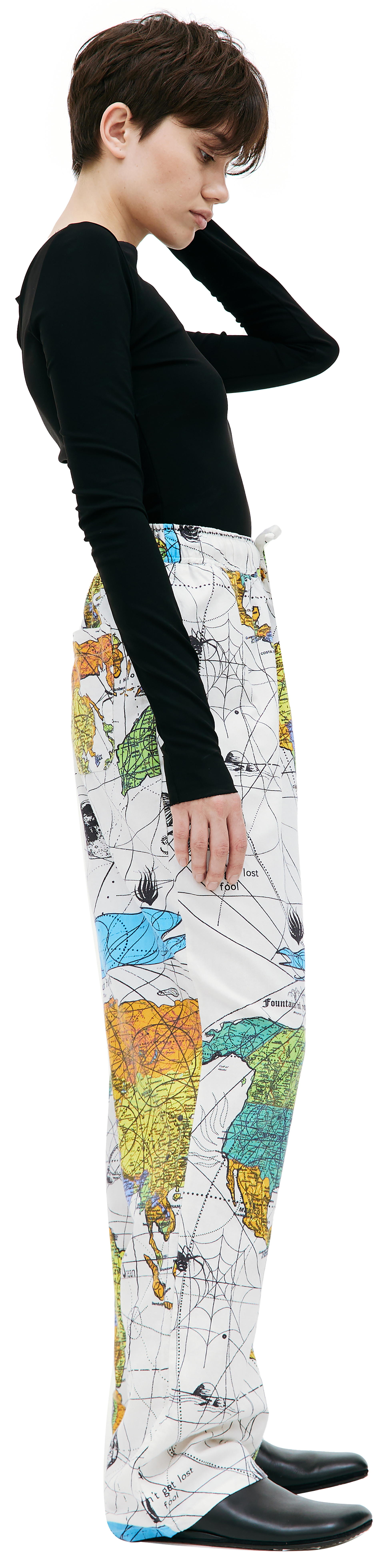 Saint Michael Брюки Saint Michael x Dr. Woo с картой мира