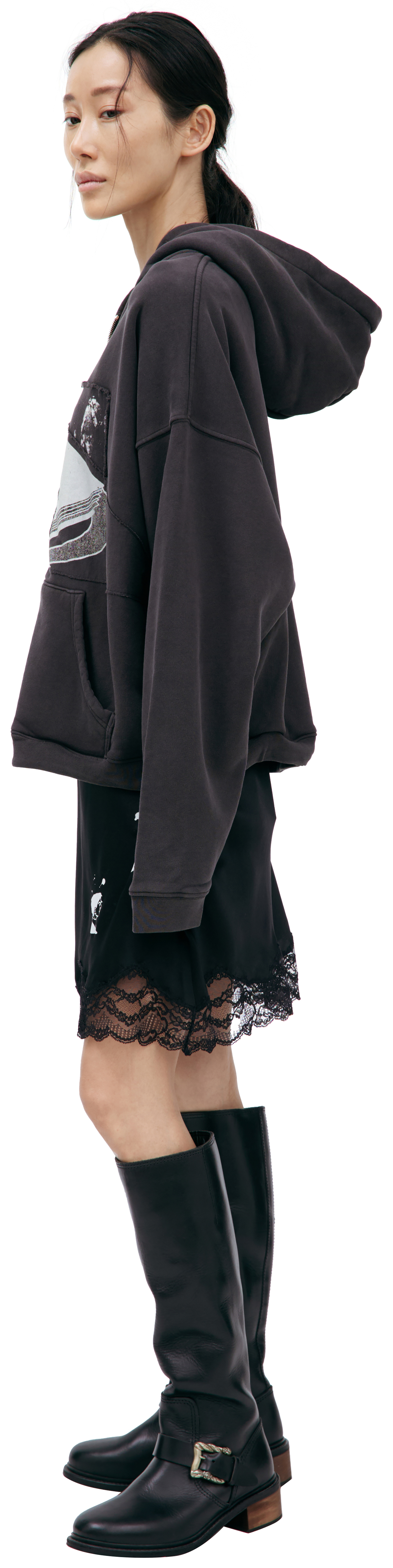 Enfants Riches Déprimés Черное худи на молнии