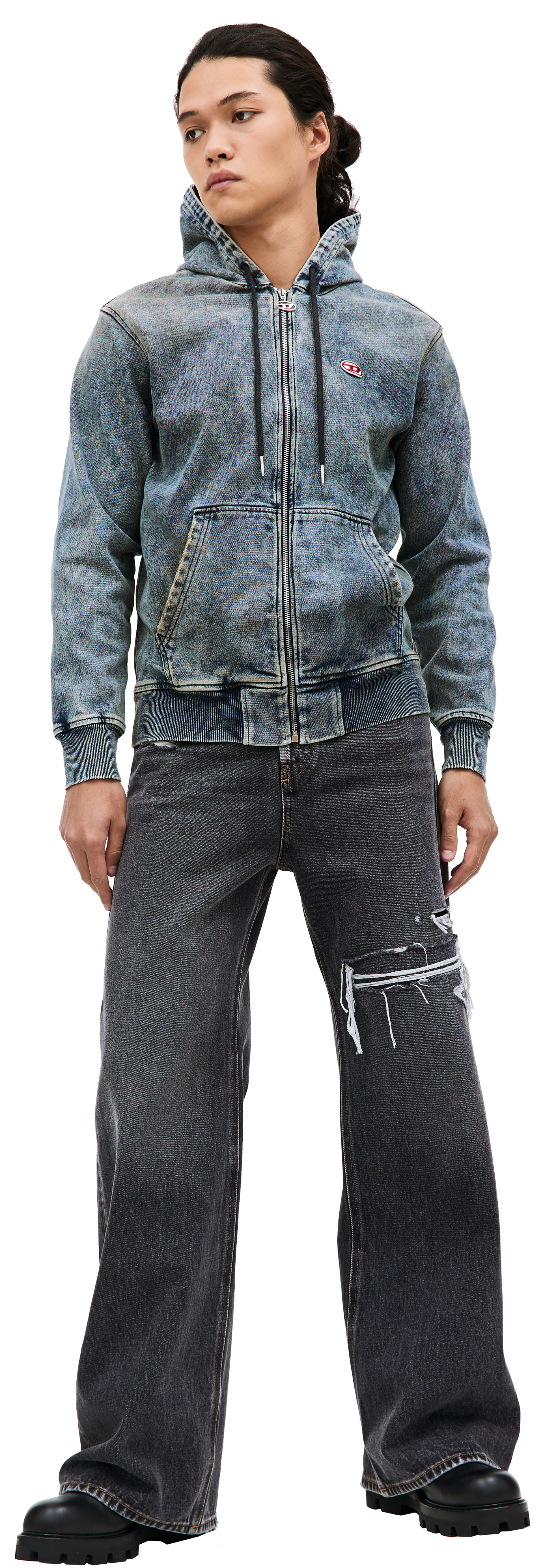 Diesel Джинсовое худи D-Gir-Ne на молнии