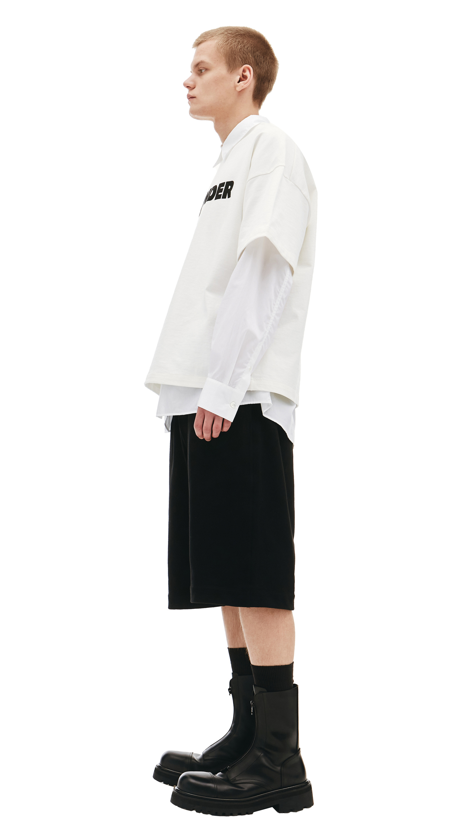 Jil Sander Футболка молочного цвета с логотипом
