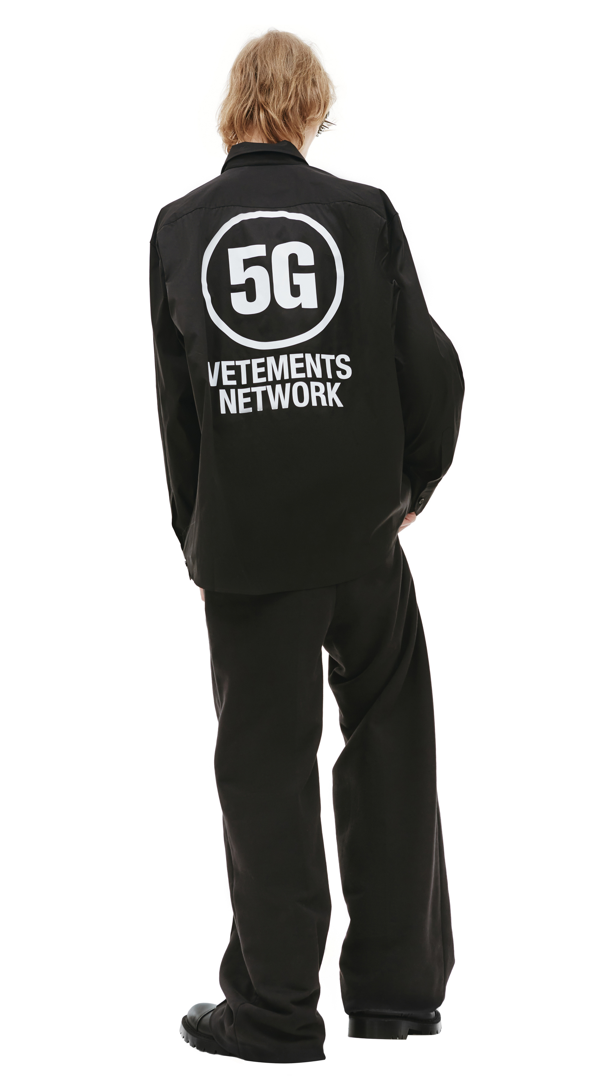 VETEMENTS Рубашка с контрастным принтом 5G