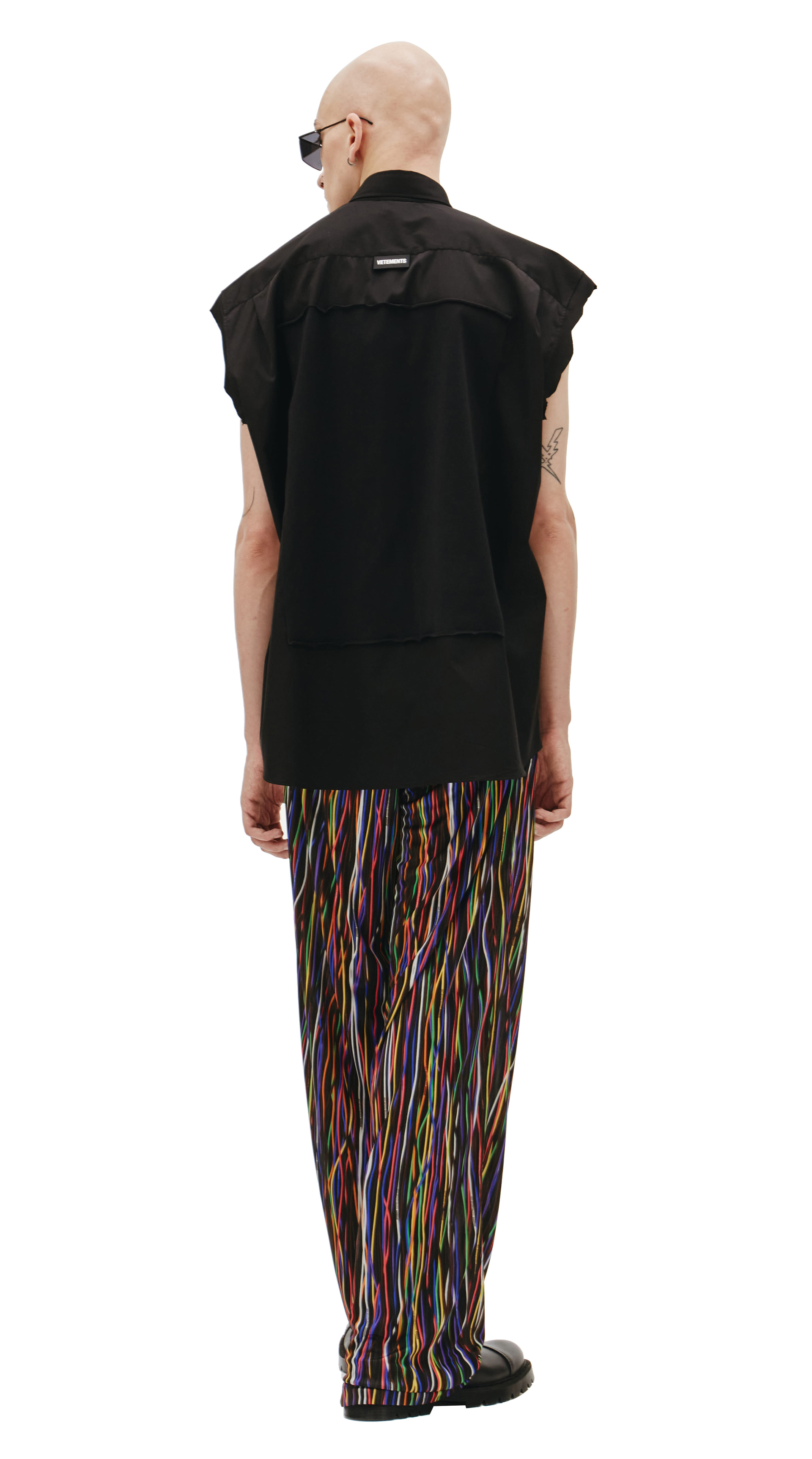 VETEMENTS Черная рубашка без рукавов